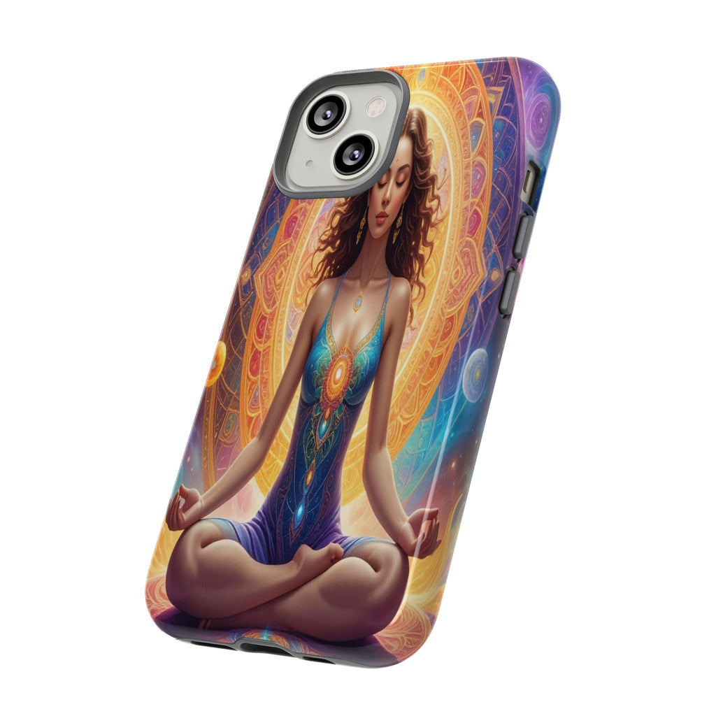 Cosmic Awakening: Spiritual Meditation Mandala, Celestial Energy Visualization - L’Art Suprême Phone Case