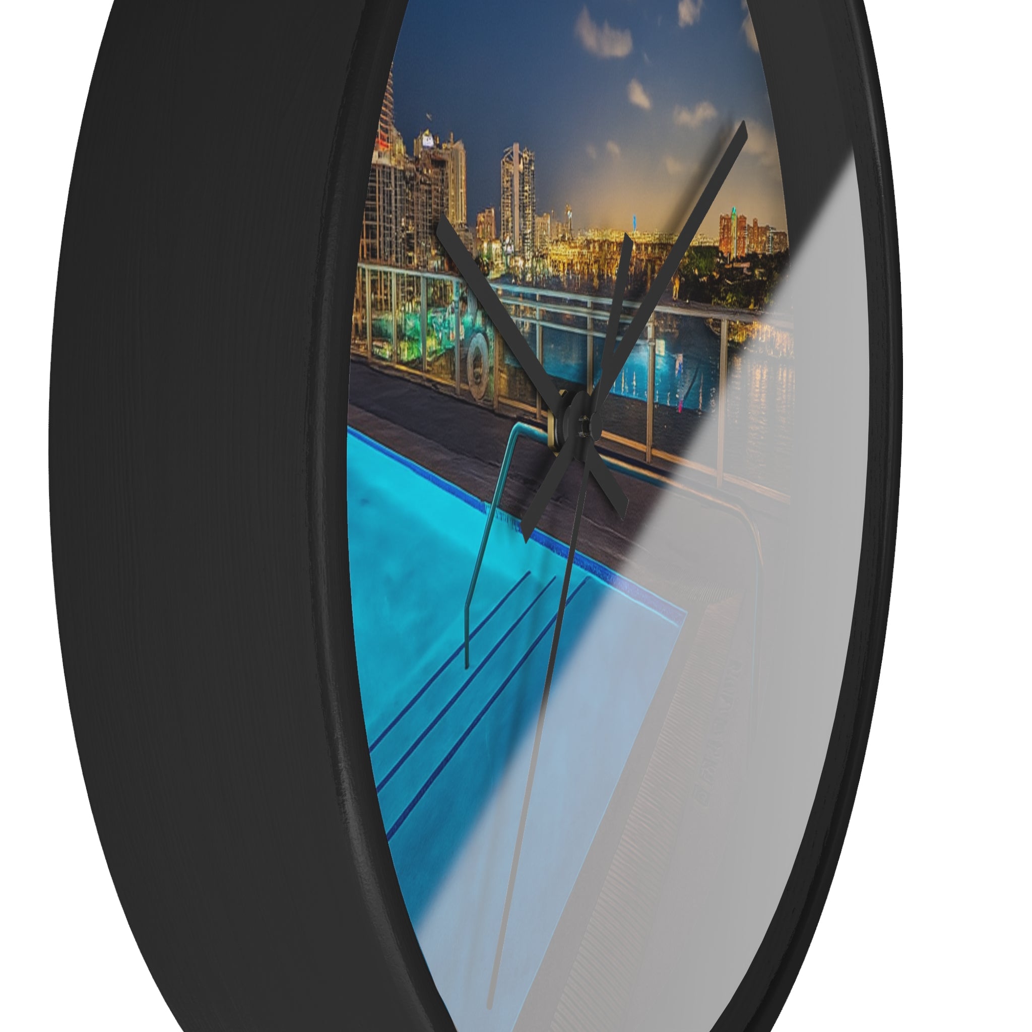 “Skyline Reflections" – Art Wall Clock