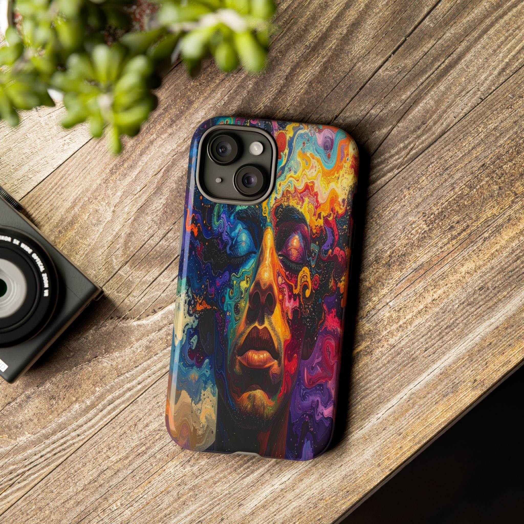 Psyche Unbound: Chromatic Consciousness, Digital Portrait Exploration - L’Art Suprême Phone Case