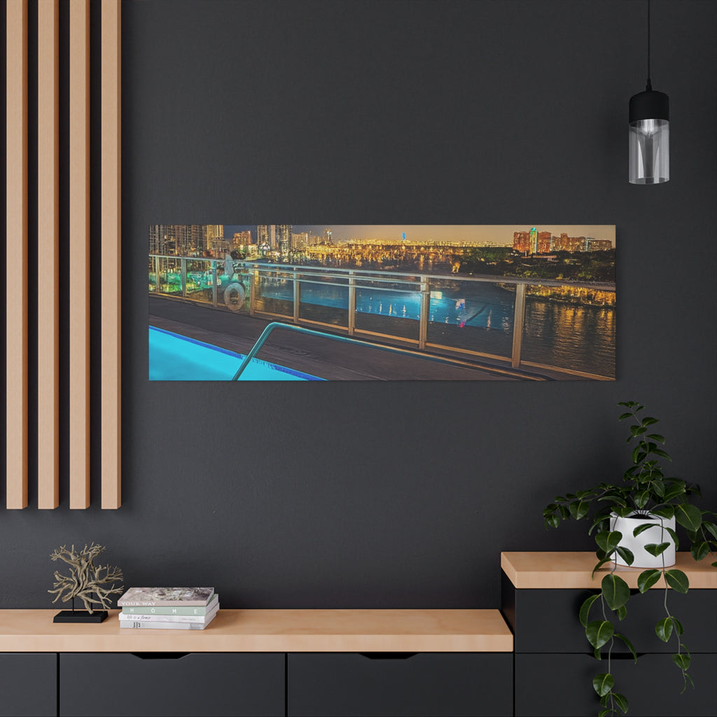 "Skyline Reflections" – Luxe Canvas Print