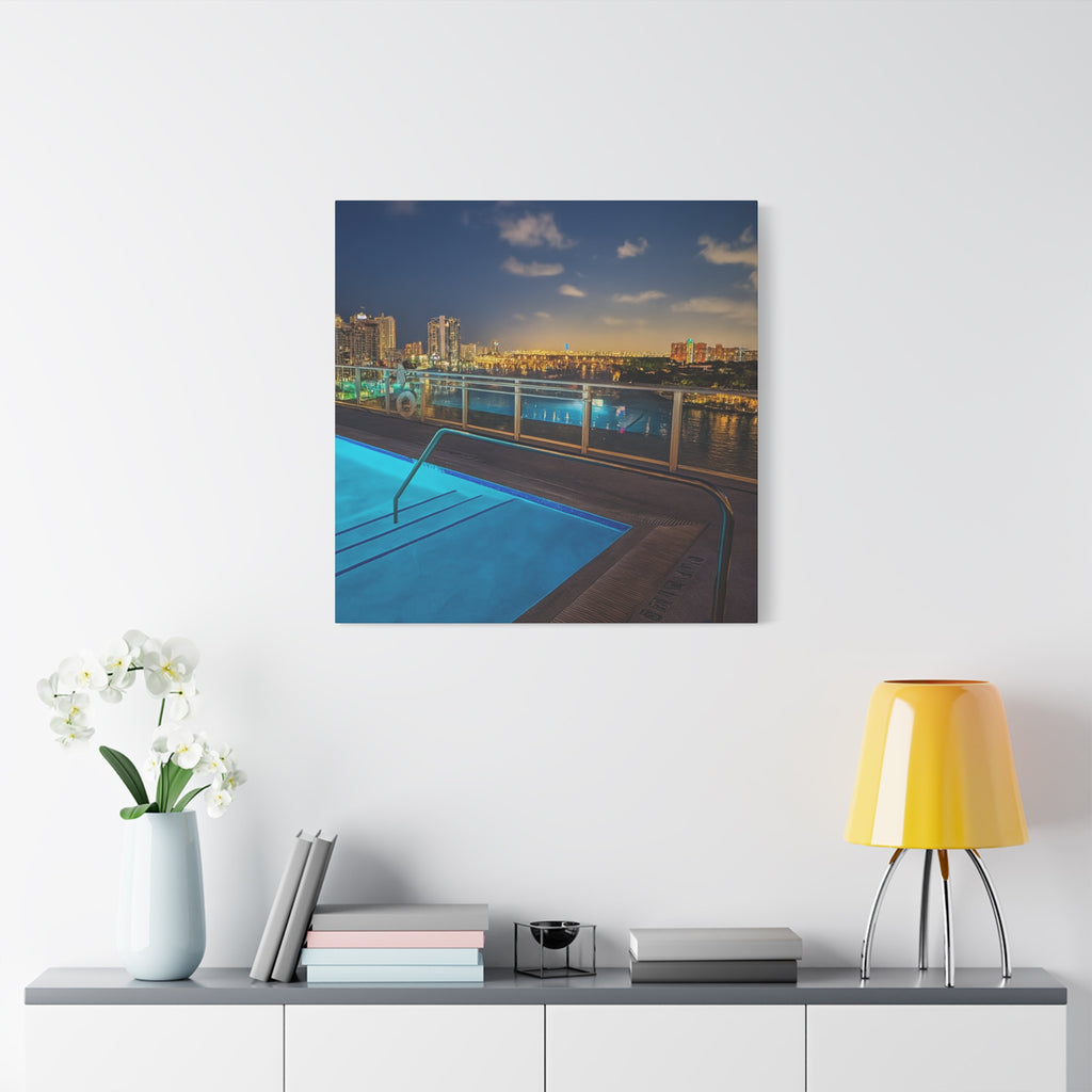"Skyline Reflections" – Luxe Canvas Print