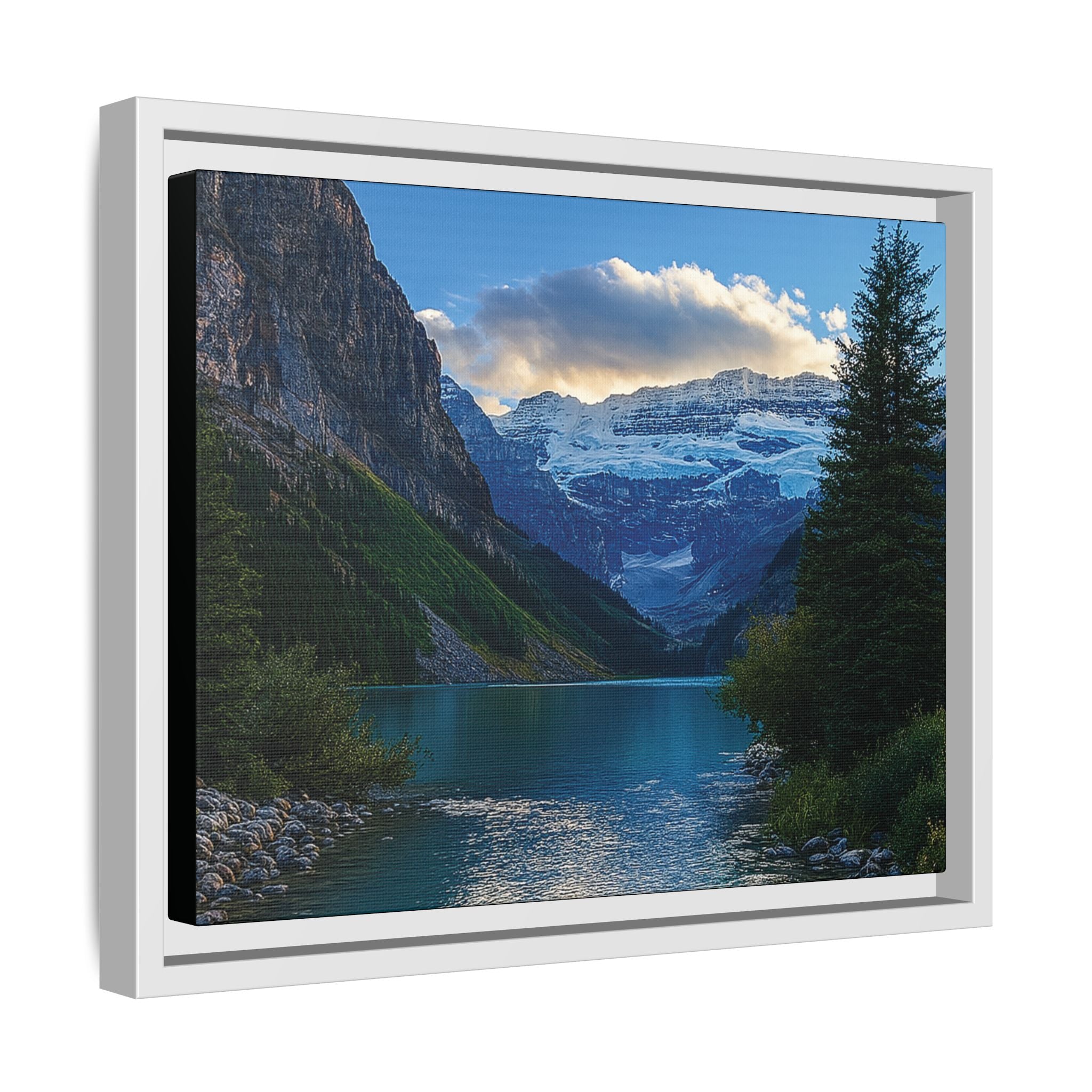 "Glacial Serenity" – Framed Canvas Print