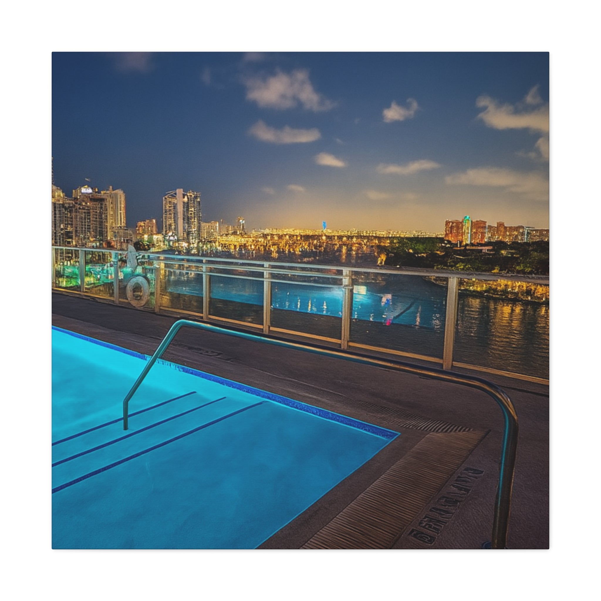 "Skyline Reflections" – Luxe Canvas Print