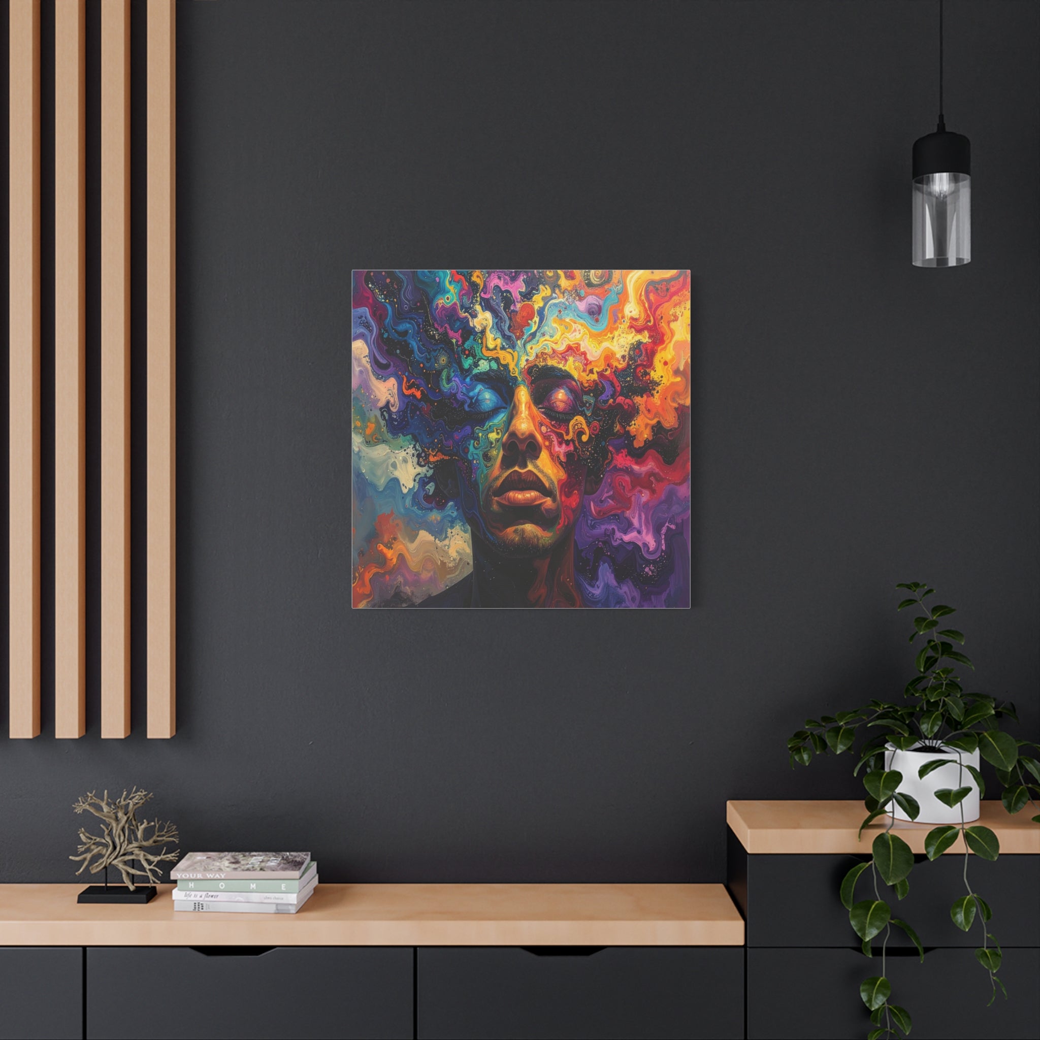 Consciousness Unfolding: Psychedelic Inner Landscape, Fluid Abstract Meditation - L’Art Suprême Canvas