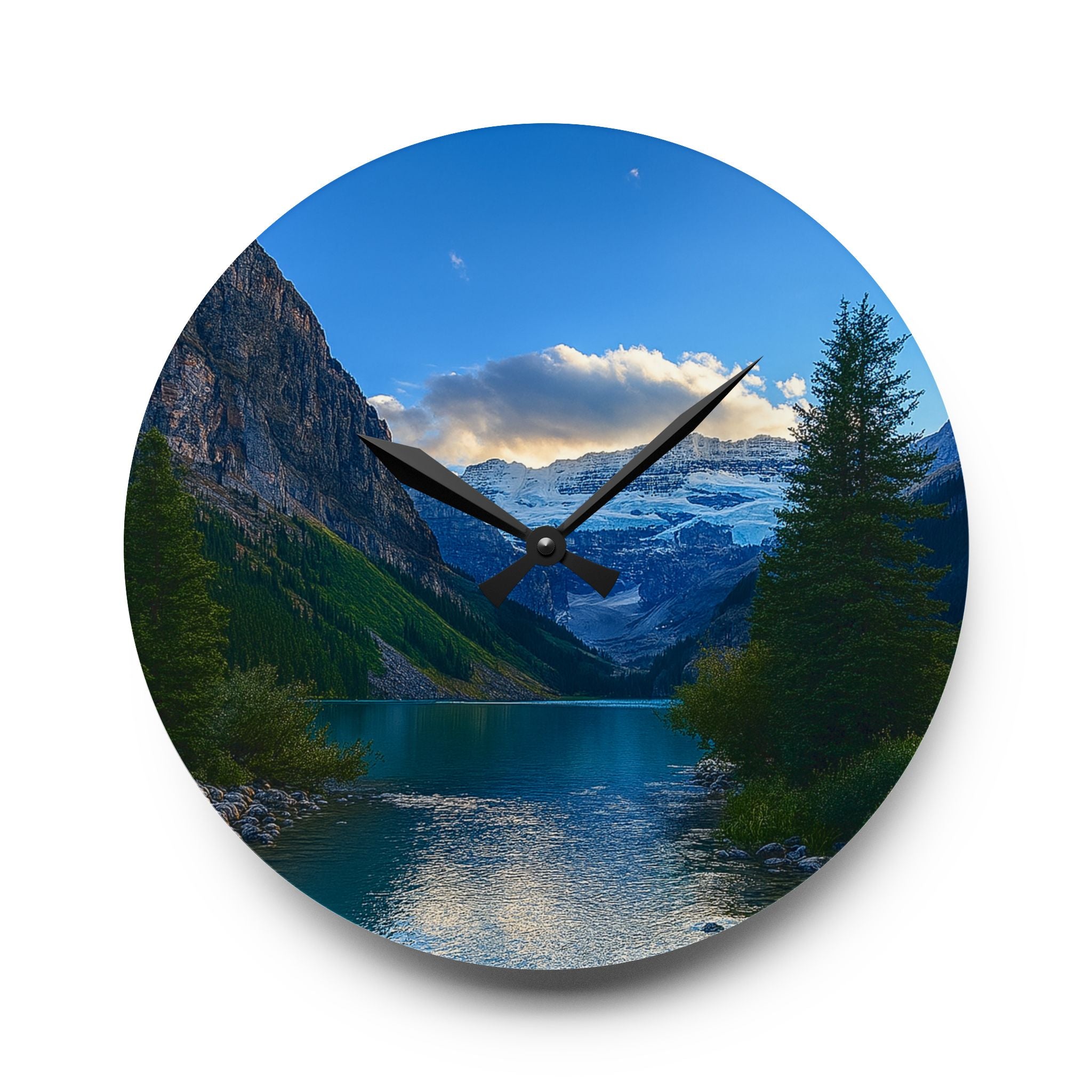 "Glacial Serenity" – Acrylic Wall Clock