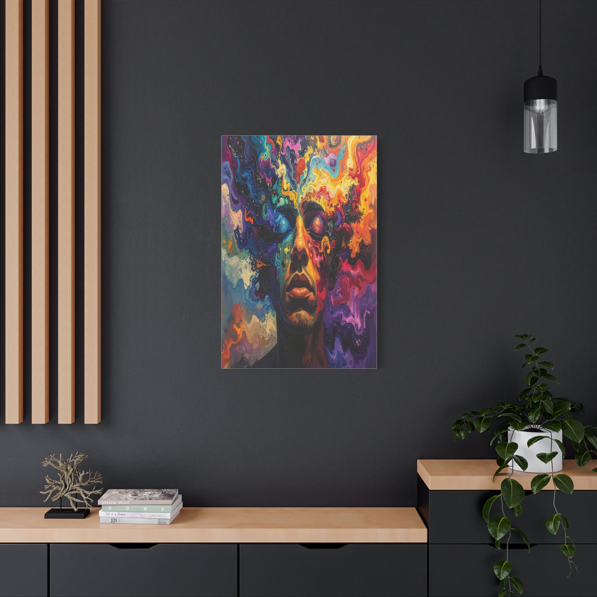 Consciousness Unfolding: Psychedelic Inner Landscape, Fluid Abstract Meditation - L’Art Suprême Canvas