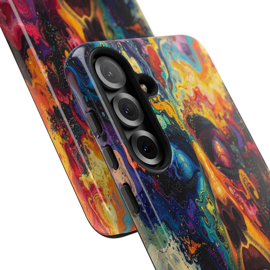 Psyche Unbound: Chromatic Consciousness, Digital Portrait Exploration - L’Art Suprême Phone Case