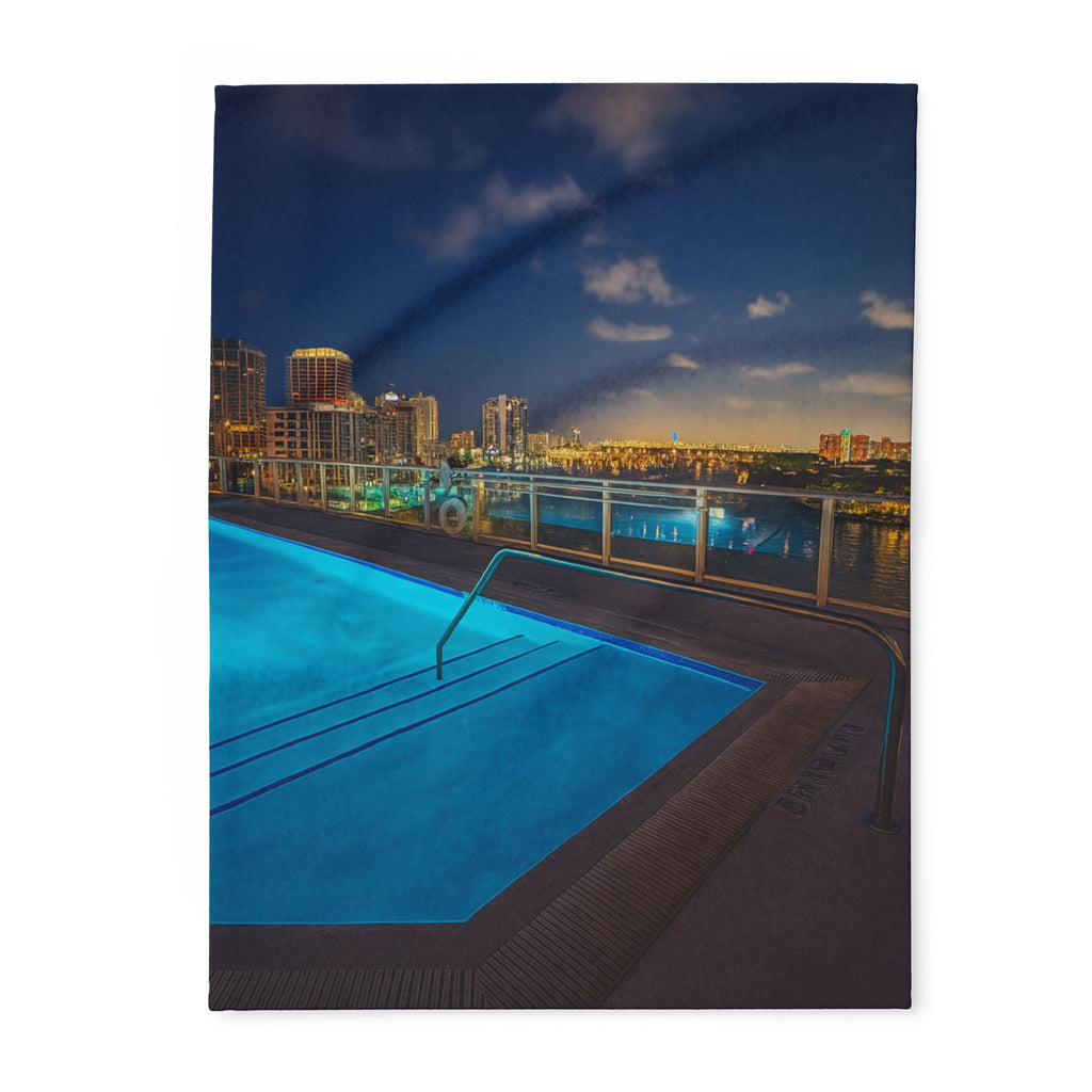 “Skyline Reflections” - Printed Fleece Blanket