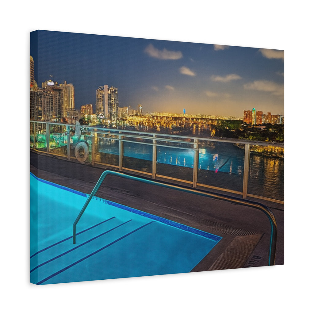"Skyline Reflections" – Luxe Canvas Print