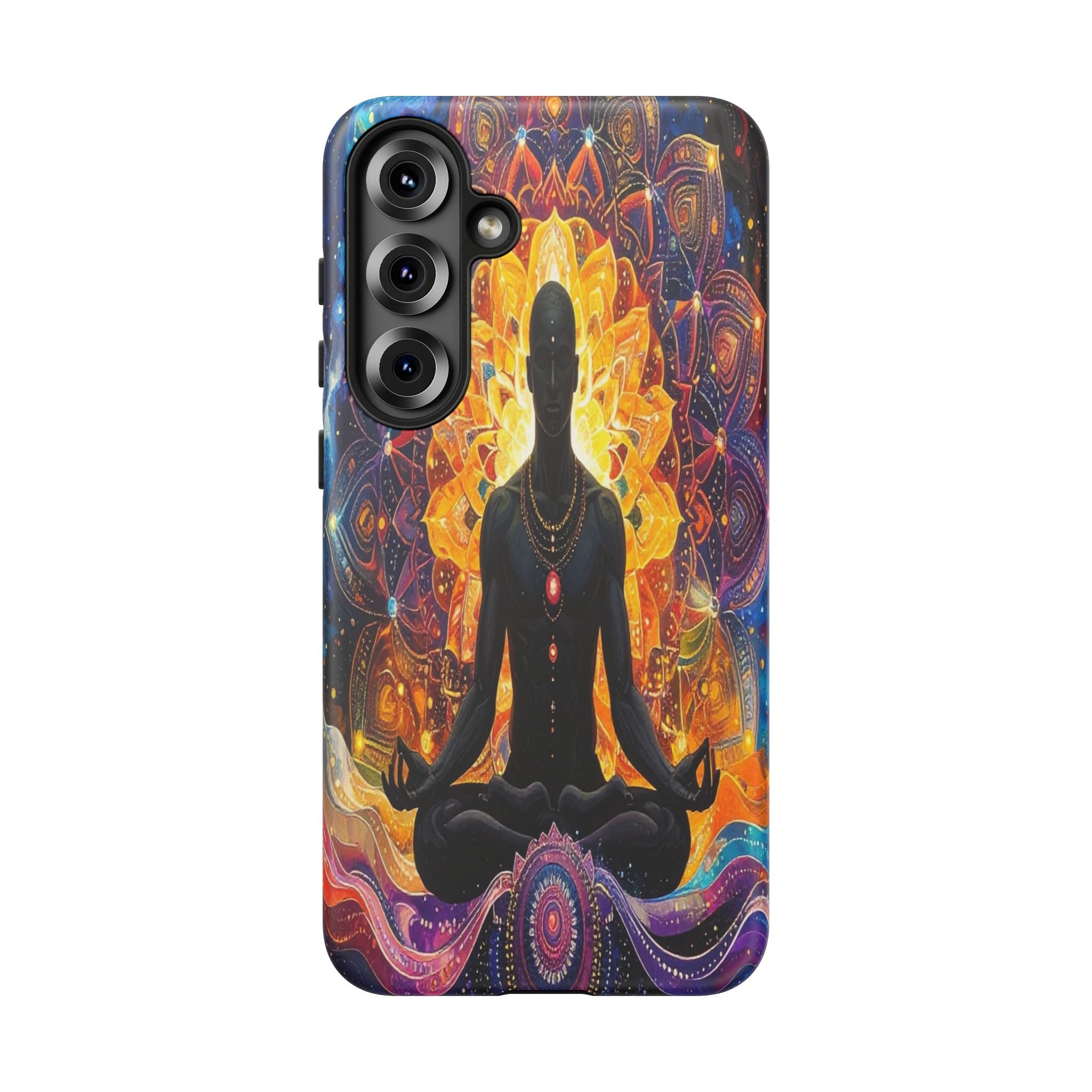 Cosmic Awakening: Spiritual Meditation Mandala, Chakra Energy Visualization - L’Art Suprême Phone Case