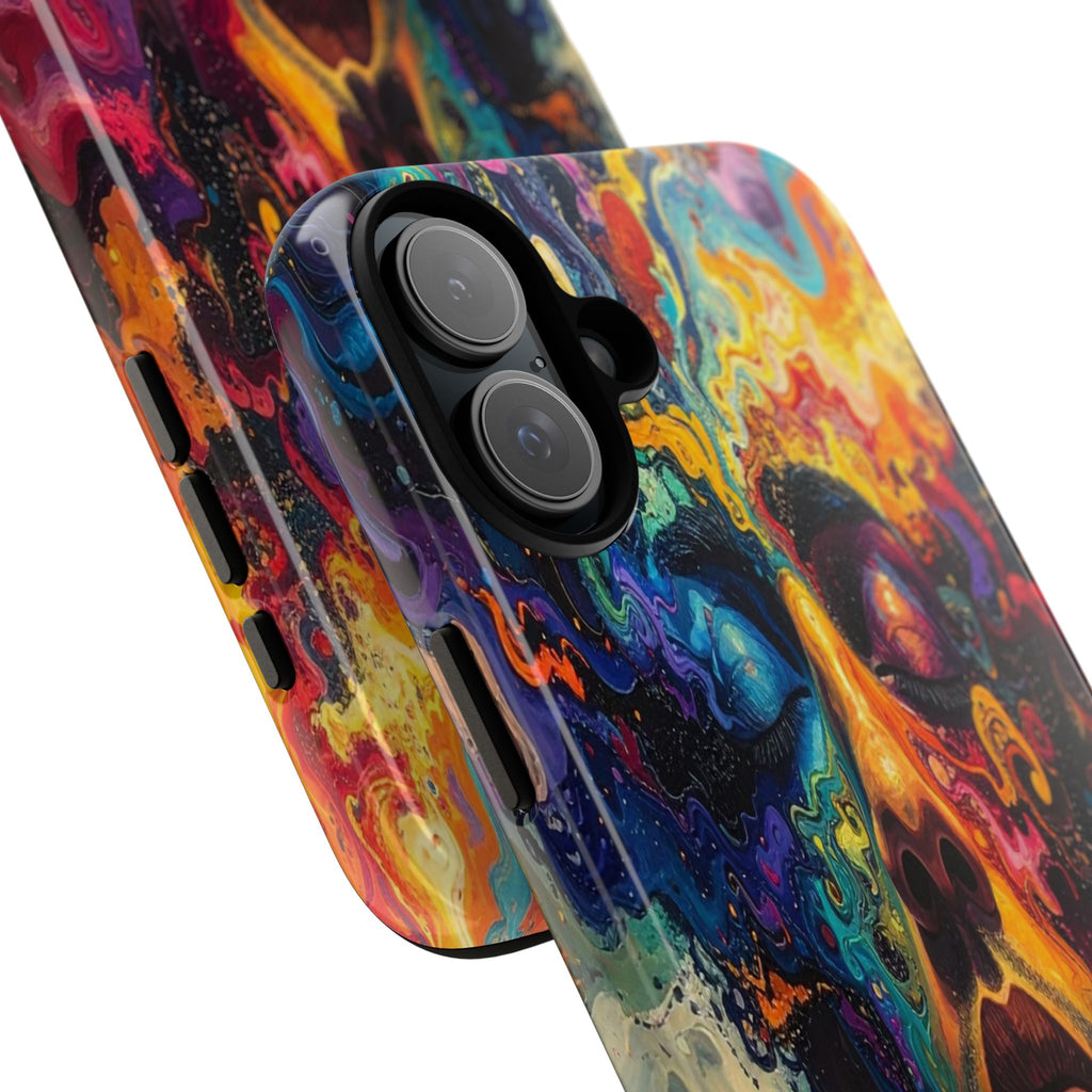 Psyche Unbound: Chromatic Consciousness, Digital Portrait Exploration - L’Art Suprême Phone Case