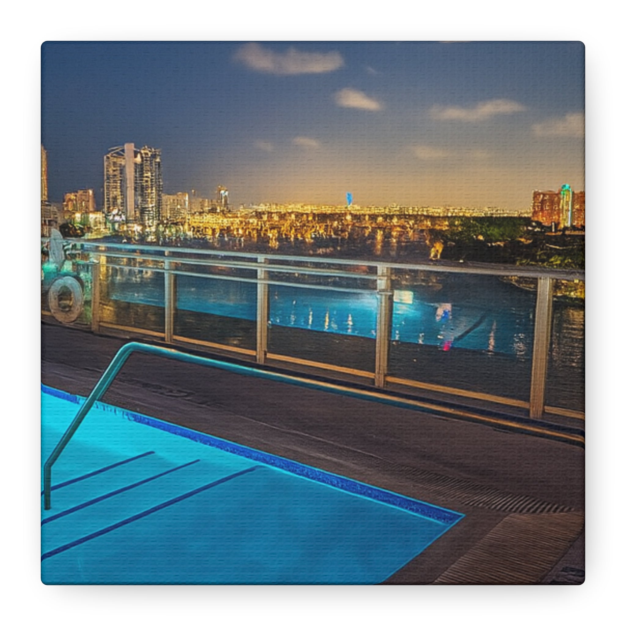 "Skyline Reflections" – Luxe Canvas Print
