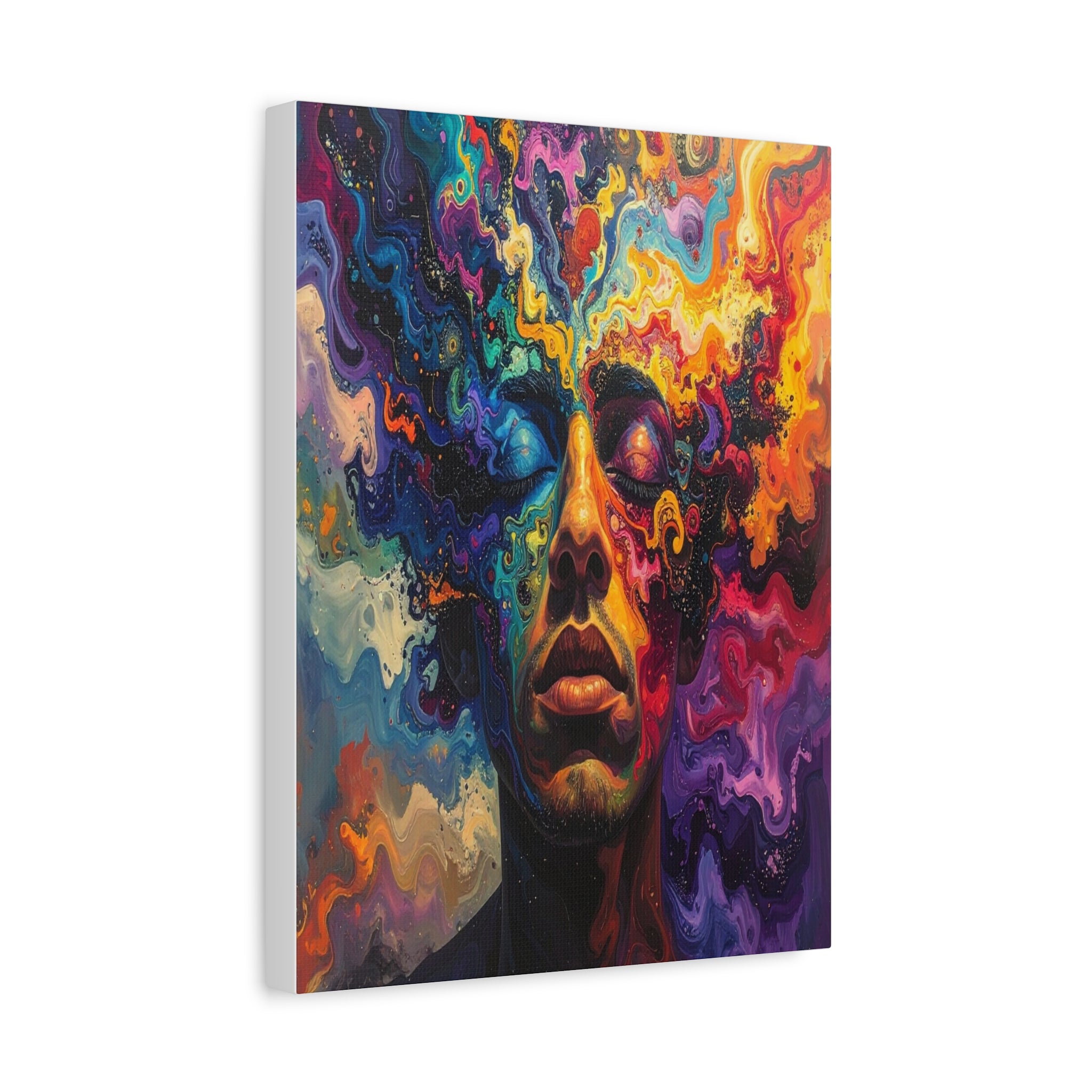 Consciousness Unfolding: Psychedelic Inner Landscape, Fluid Abstract Meditation - L’Art Suprême Canvas