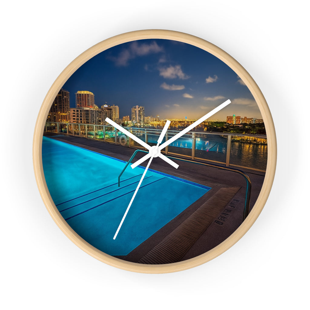 “Skyline Reflections" – Art Wall Clock