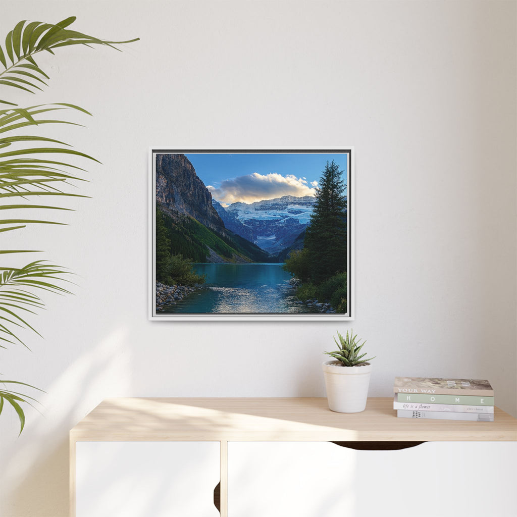 "Glacial Serenity" – Framed Canvas Print