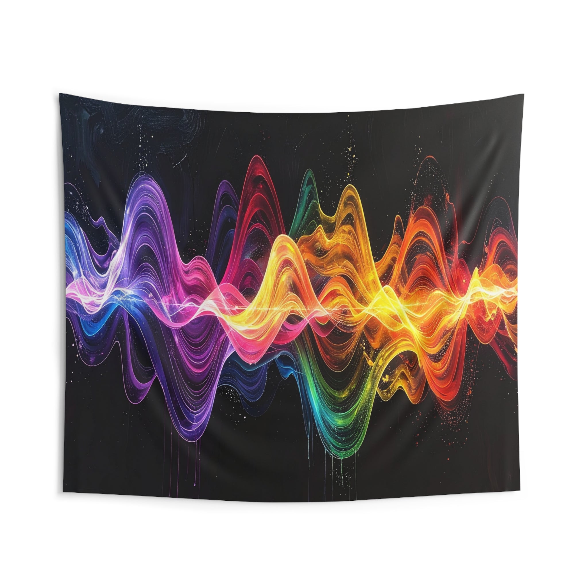 Quantum Symphony: Digital Wave Visualization, Spectrum of Energy - L'Art Tapestry
