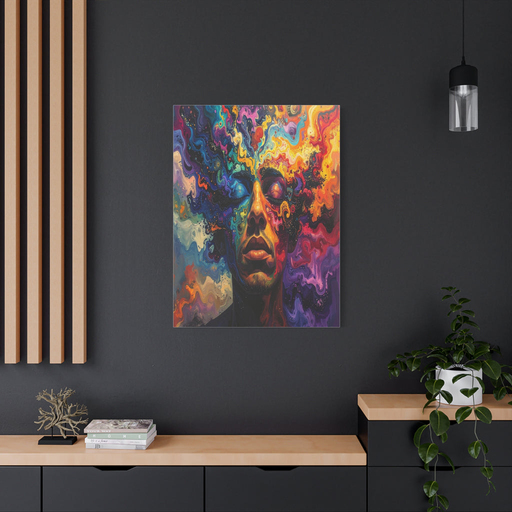 Consciousness Unfolding: Psychedelic Inner Landscape, Fluid Abstract Meditation - L’Art Suprême Canvas