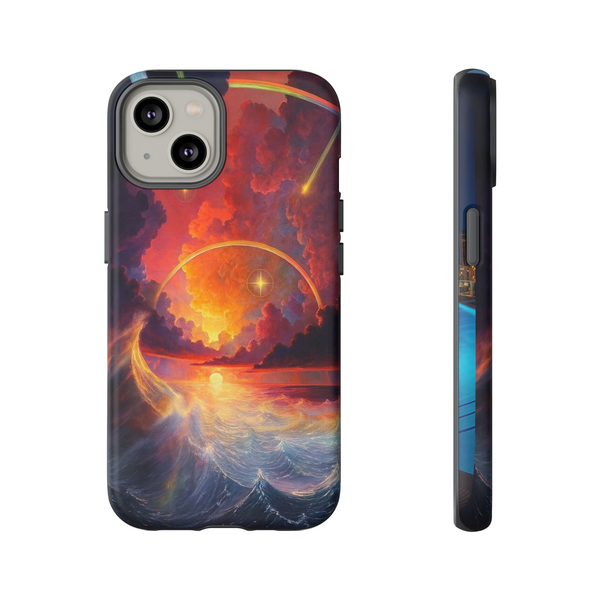 "Celestial Tides" – Printed Tough Phone Case