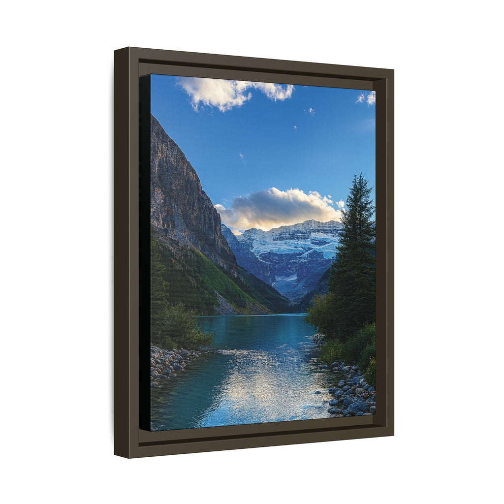 "Glacial Serenity" – Framed Canvas Print