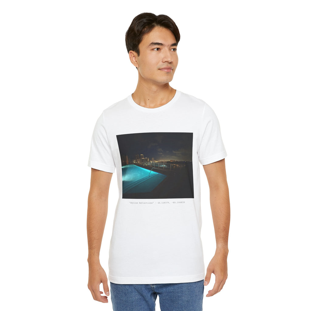 "Skyline Reflections" - White or Black Luxe T-Shirt