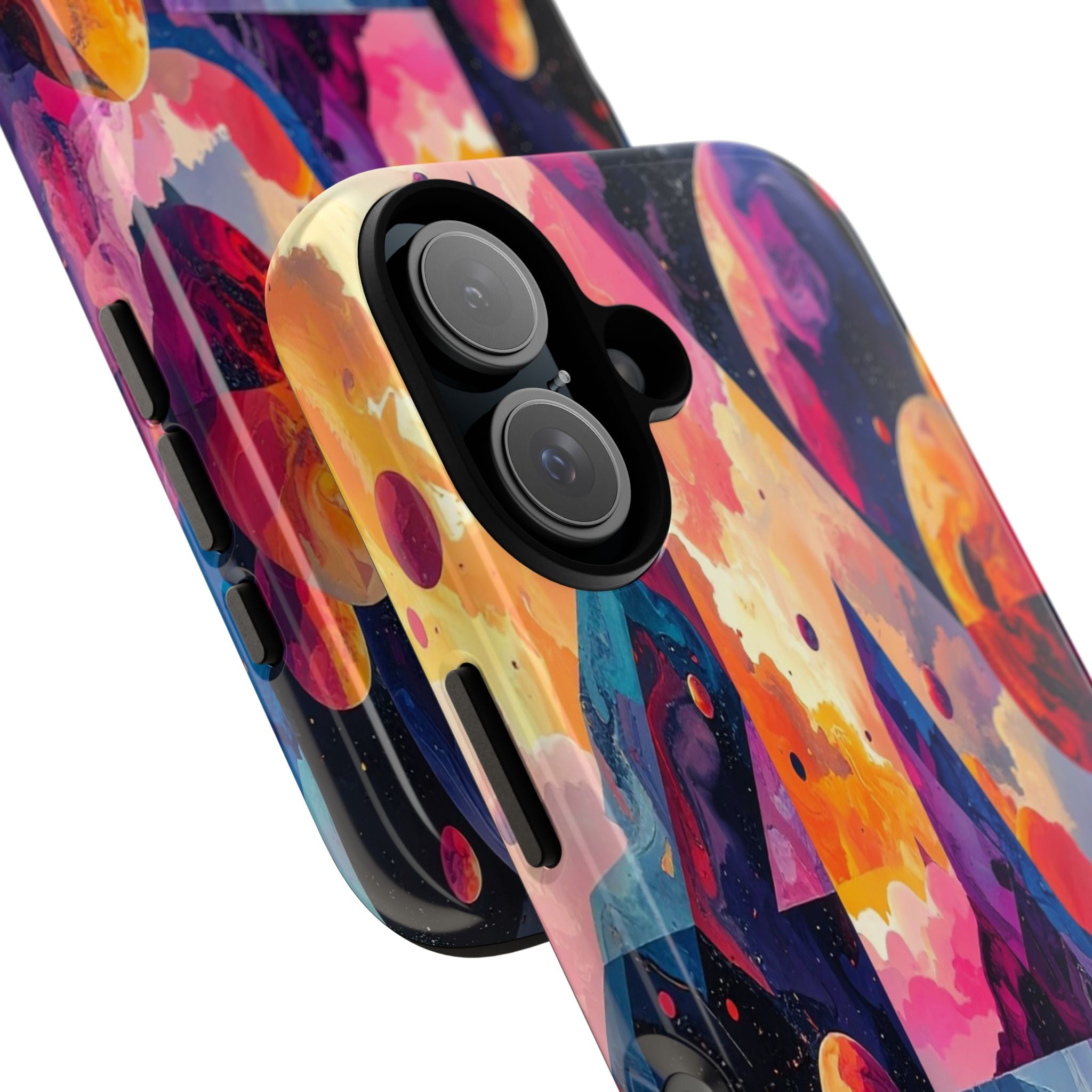 Cosmic Geometrica: Floating Spheres of Abstraction, Digital Dreamscape Dimensions - L’Art Suprême Phone Case