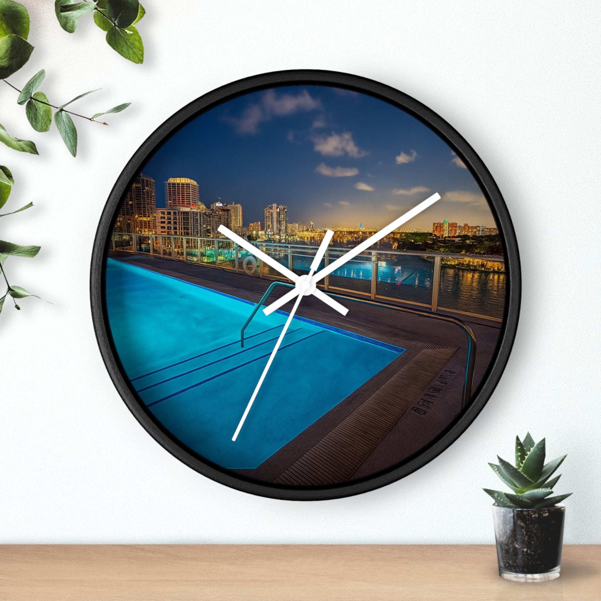 “Skyline Reflections" – Art Wall Clock