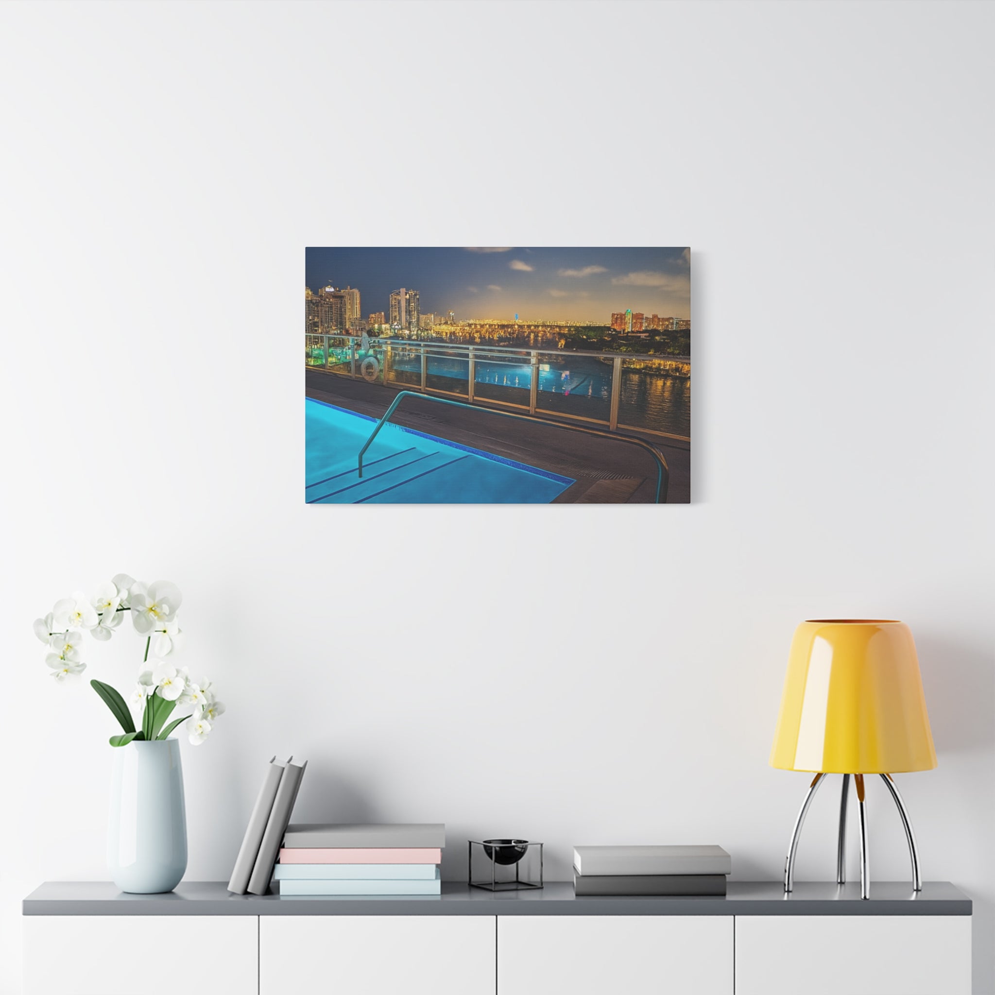 "Skyline Reflections" – Luxe Canvas Print