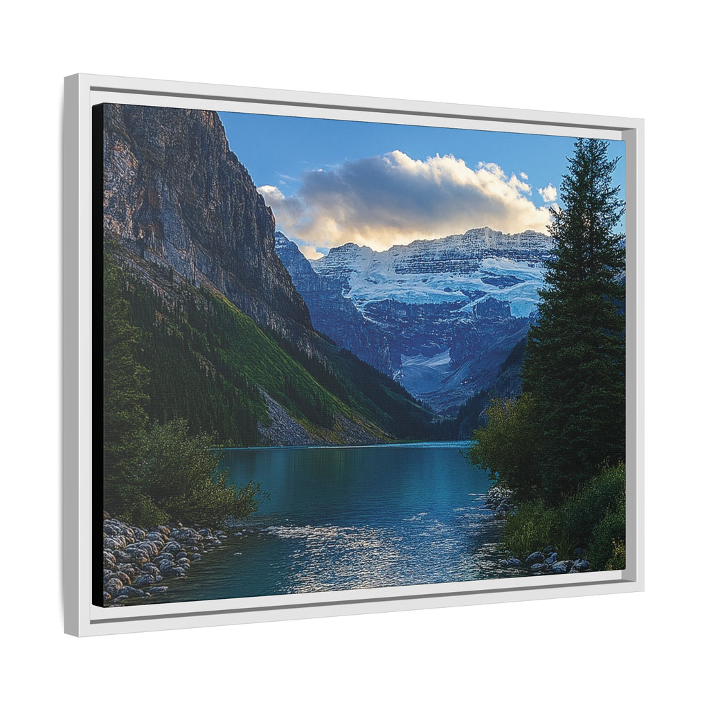 "Glacial Serenity" – Framed Canvas Print