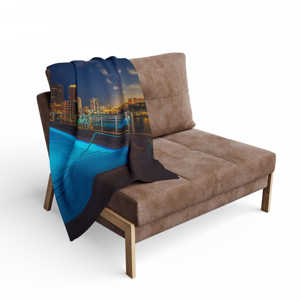 “Skyline Reflections” - Printed Fleece Blanket