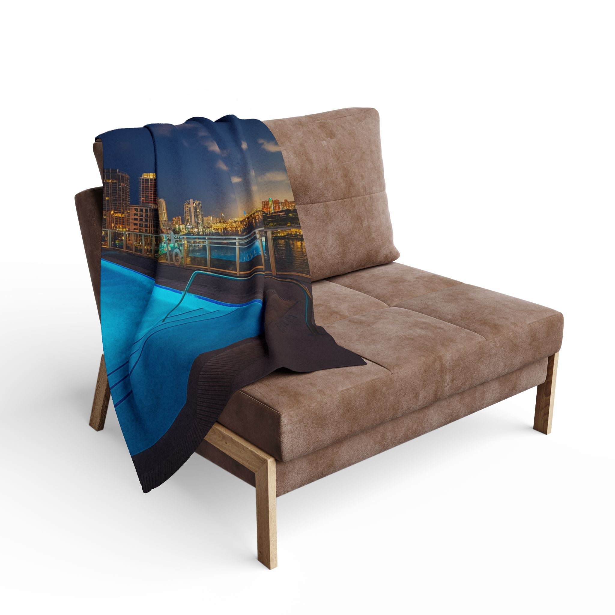 “Skyline Reflections” - Printed Fleece Blanket