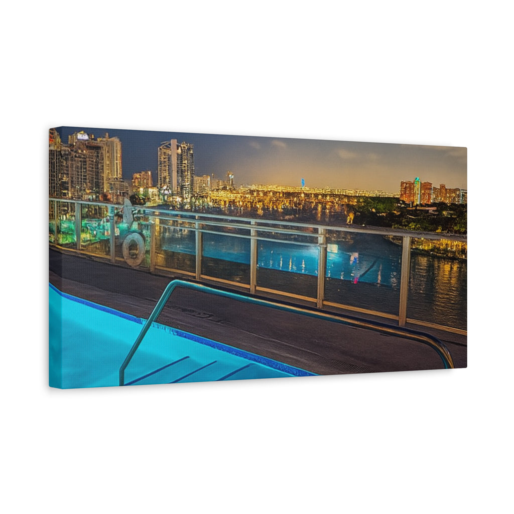 "Skyline Reflections" – Luxe Canvas Print