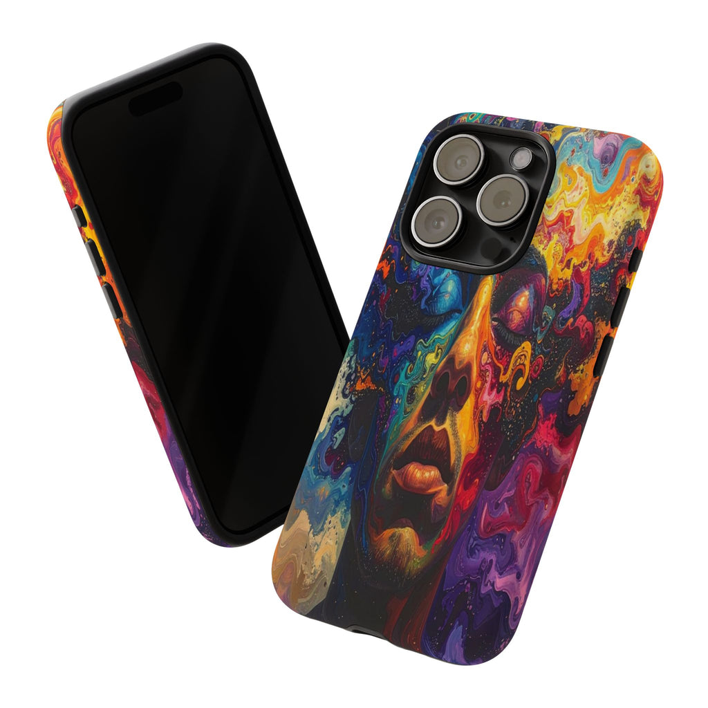 Psyche Unbound: Chromatic Consciousness, Digital Portrait Exploration - L’Art Suprême Phone Case