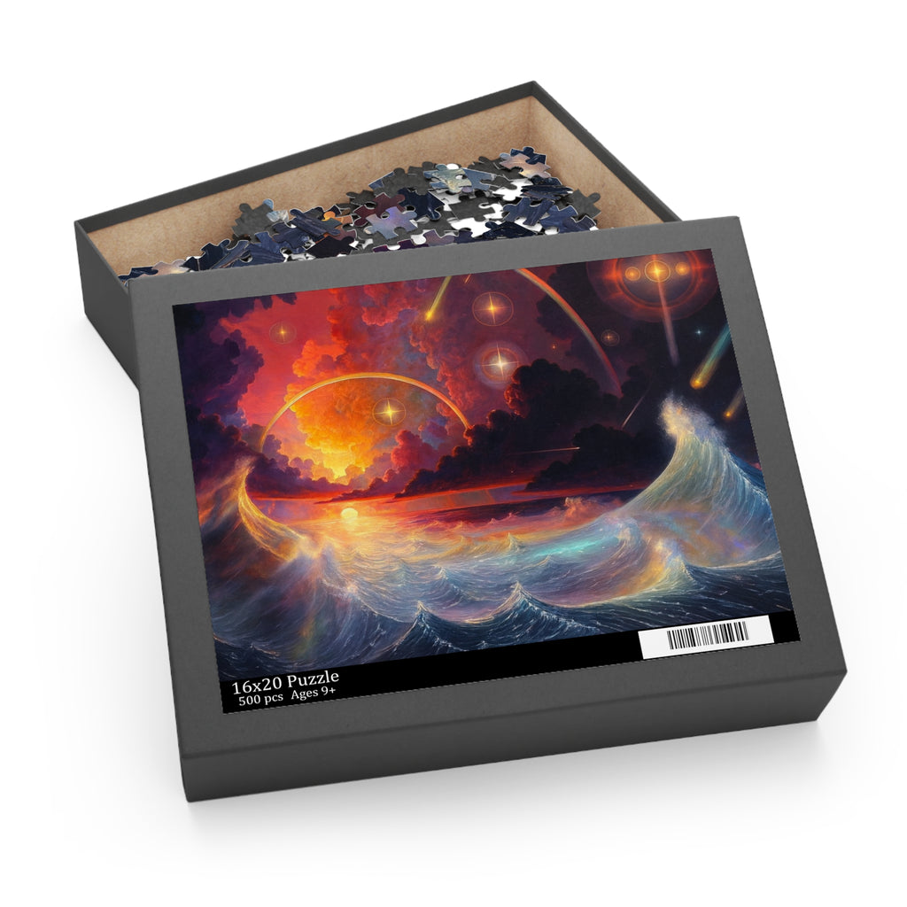 “Celestial Tides” – Cosmic Chaos x Ocean Calm Puzzle