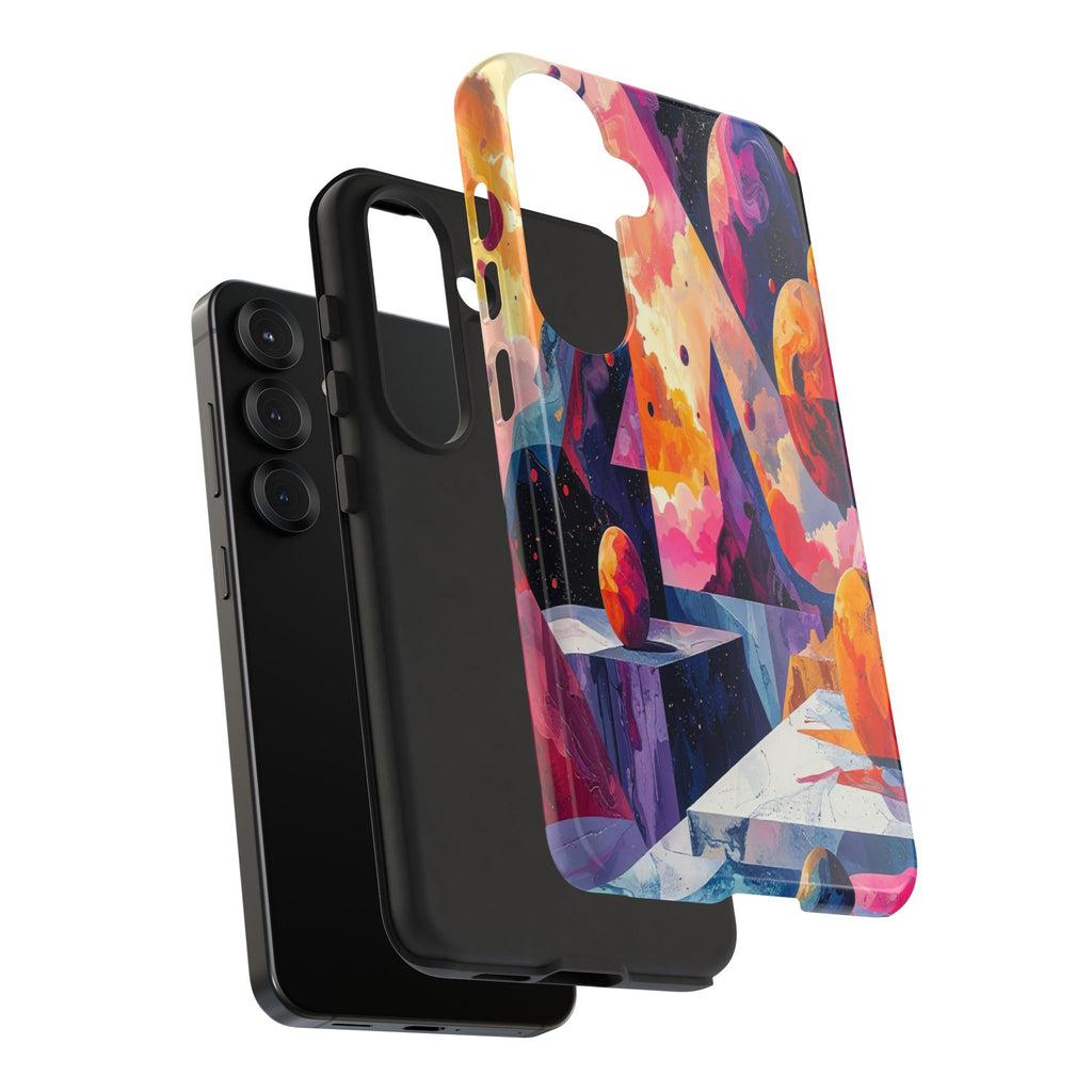 Cosmic Geometrica: Floating Spheres of Abstraction, Digital Dreamscape Dimensions - L’Art Suprême Phone Case