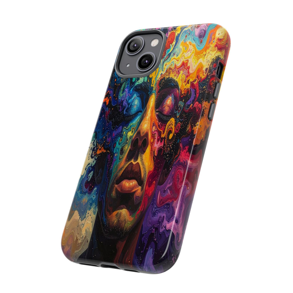Psyche Unbound: Chromatic Consciousness, Digital Portrait Exploration - L’Art Suprême Phone Case