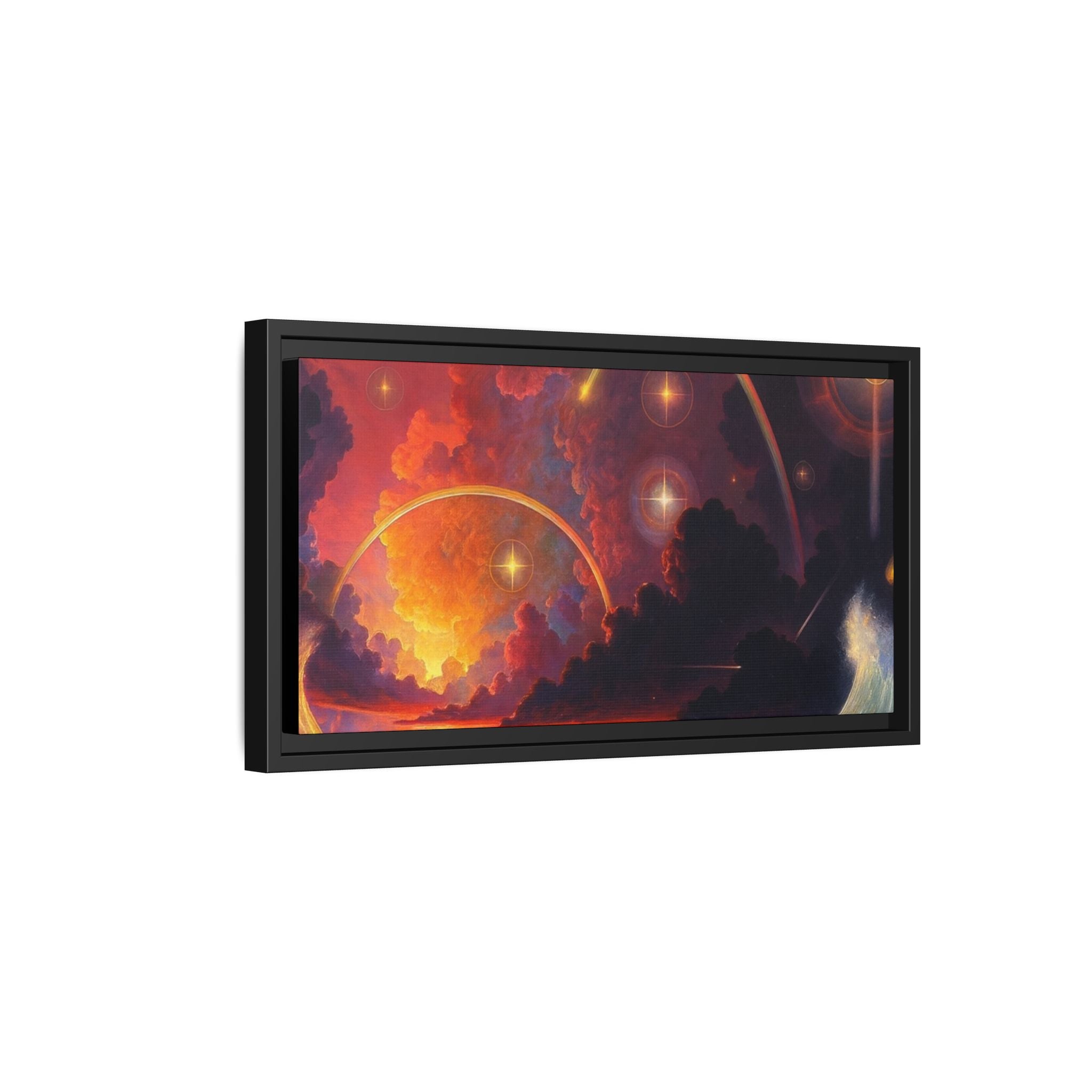 "Celestial Tides" – Framed Canvas Print
