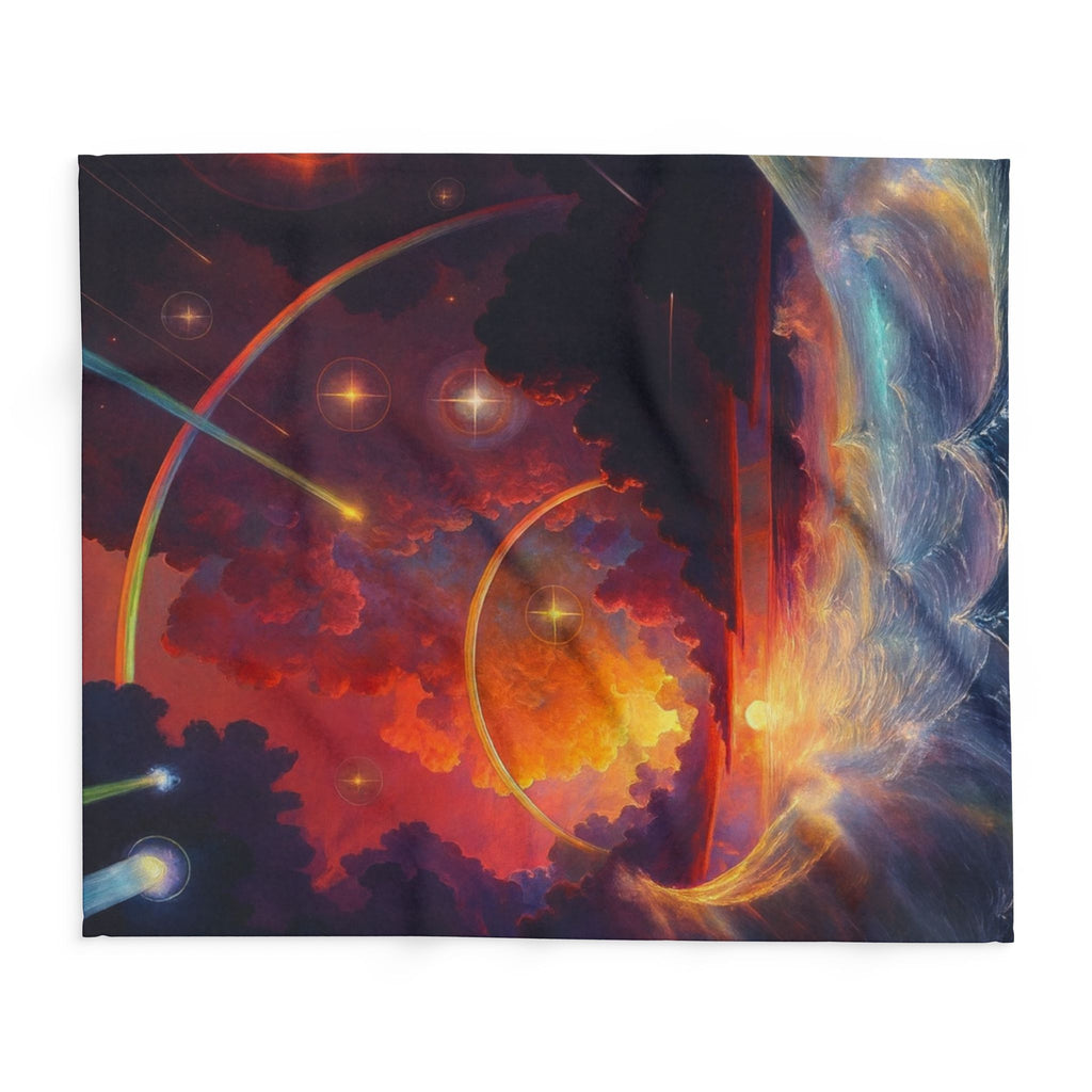 "Celestial Tides" – Dreamscape Fleece Blanket