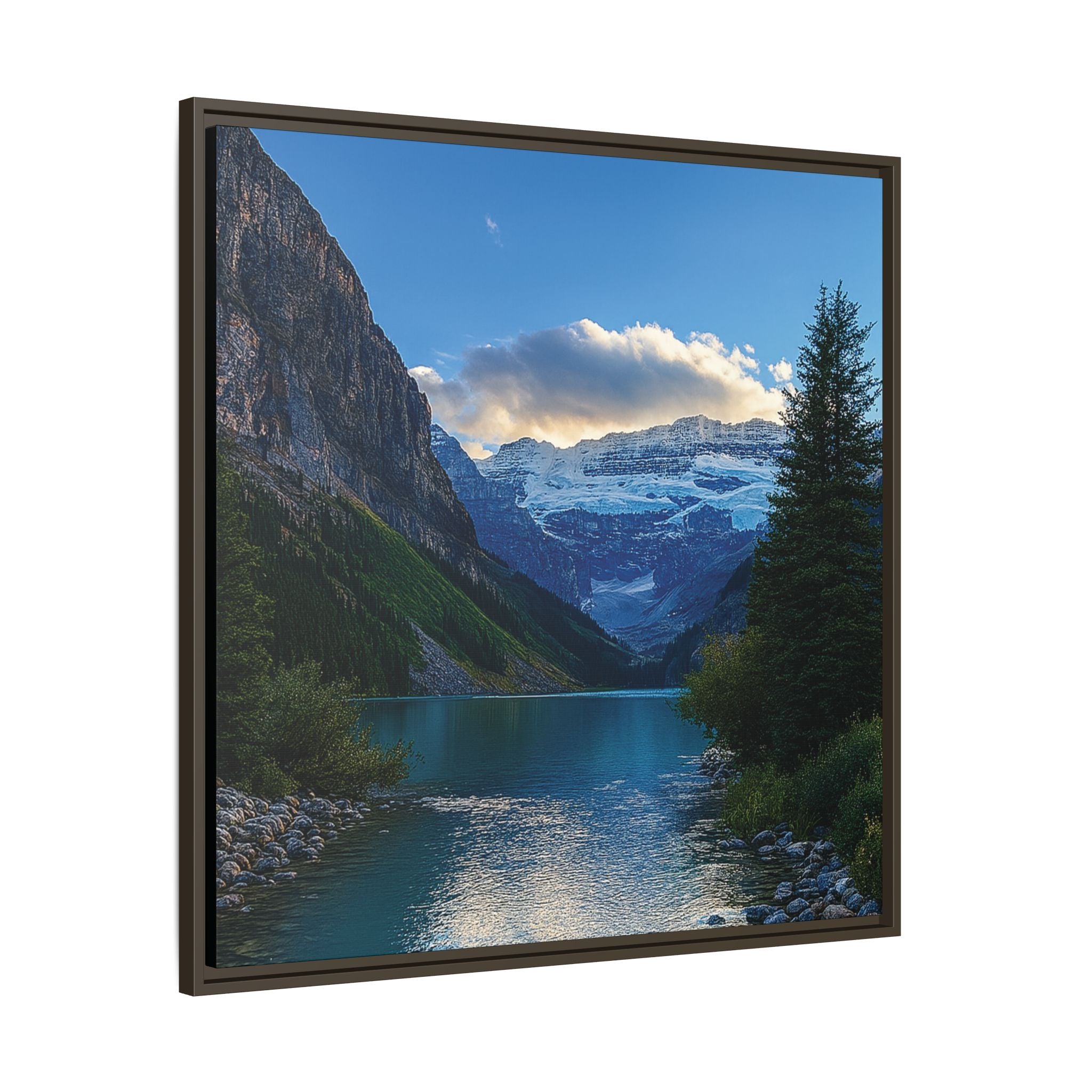 "Glacial Serenity" – Framed Canvas Print