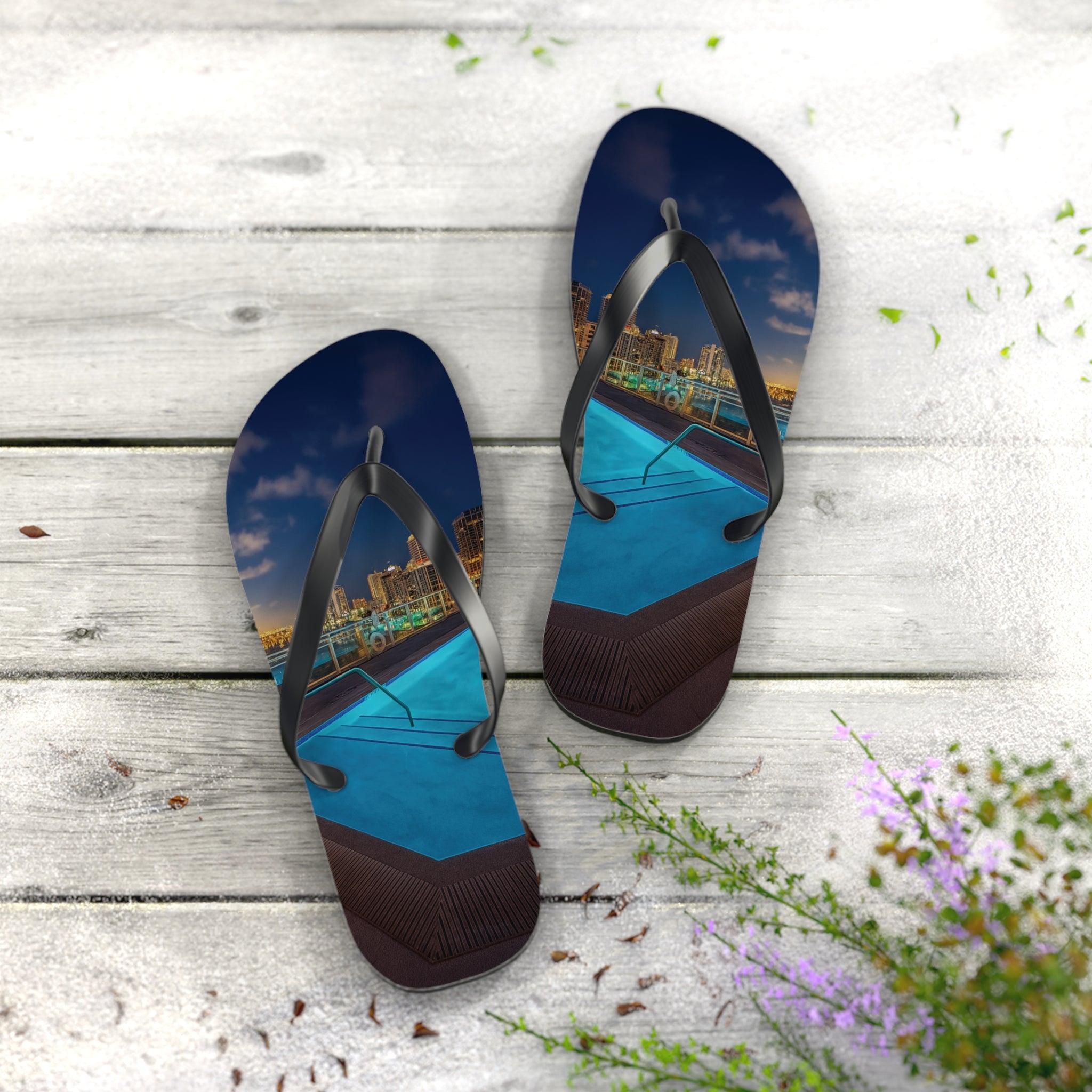 “Skyline Reflections" – Premium Flip Flops