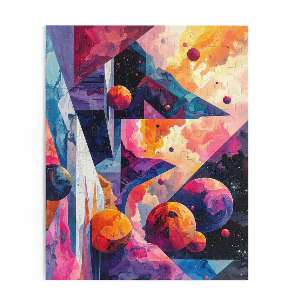 Celestial Geometry: Abstract Cosmic Landscape, Digital Surreal Universe -  L'Art Puzzle