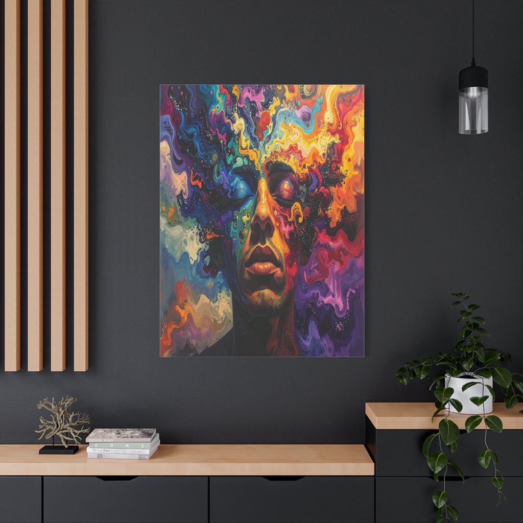 Consciousness Unfolding: Psychedelic Inner Landscape, Fluid Abstract Meditation - L’Art Suprême Canvas