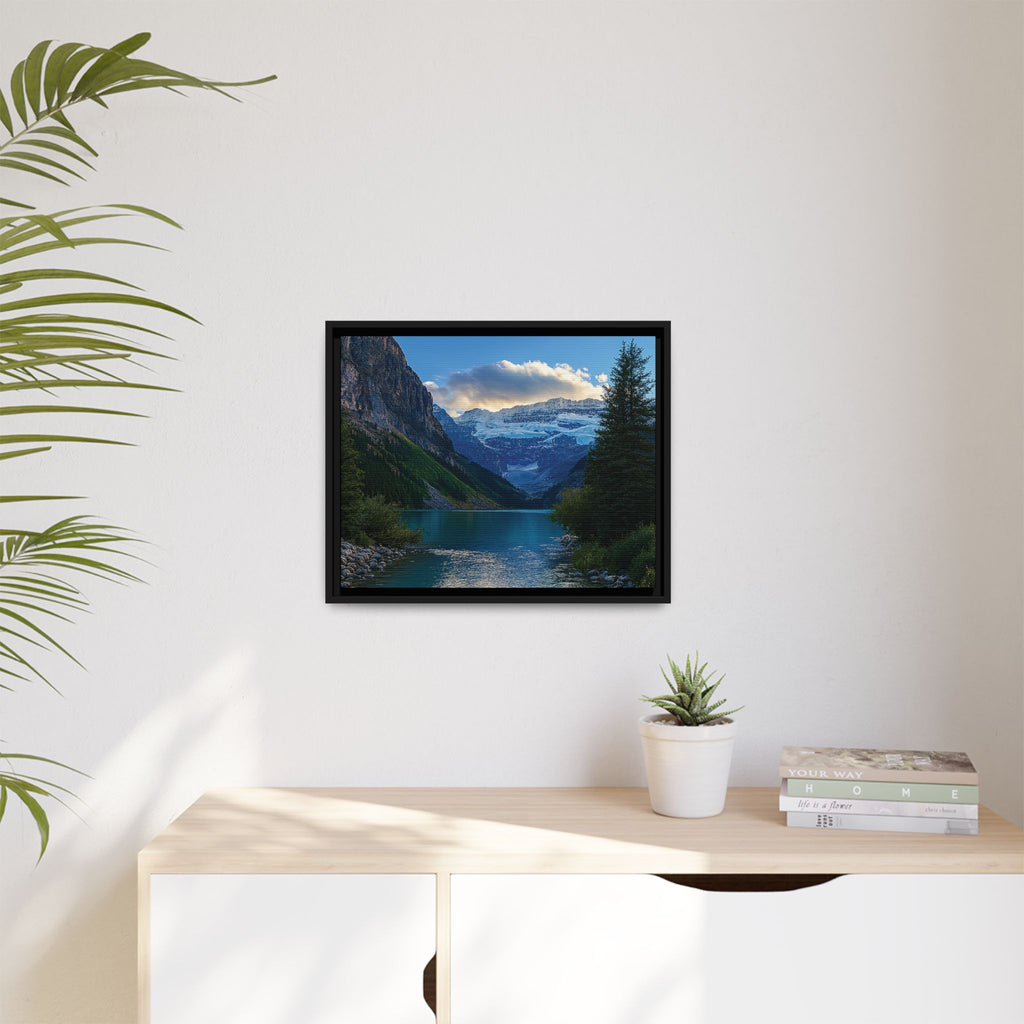 "Glacial Serenity" – Framed Canvas Print