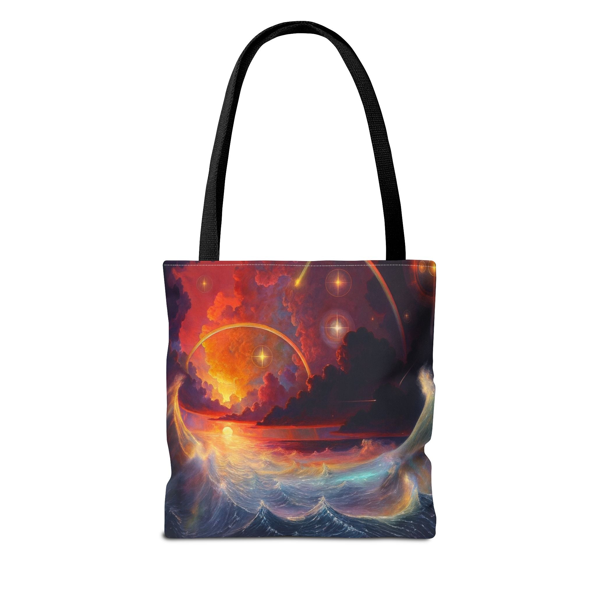 “Celestial Tides” – Cosmic Chaos x Ocean Calm Tote