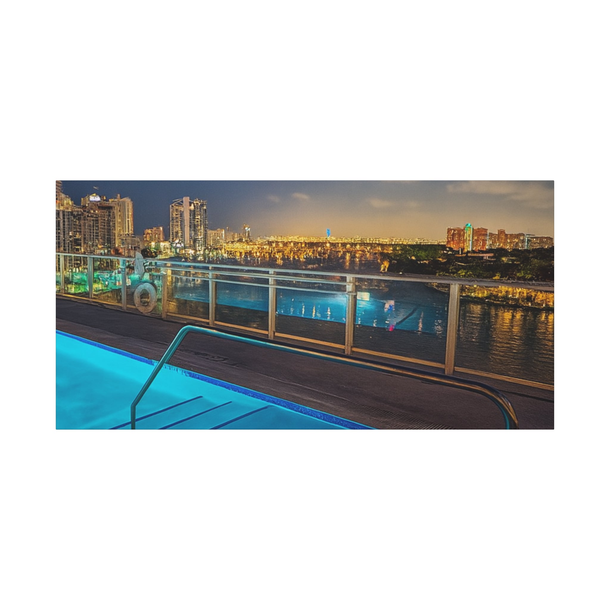 "Skyline Reflections" – Luxe Canvas Print