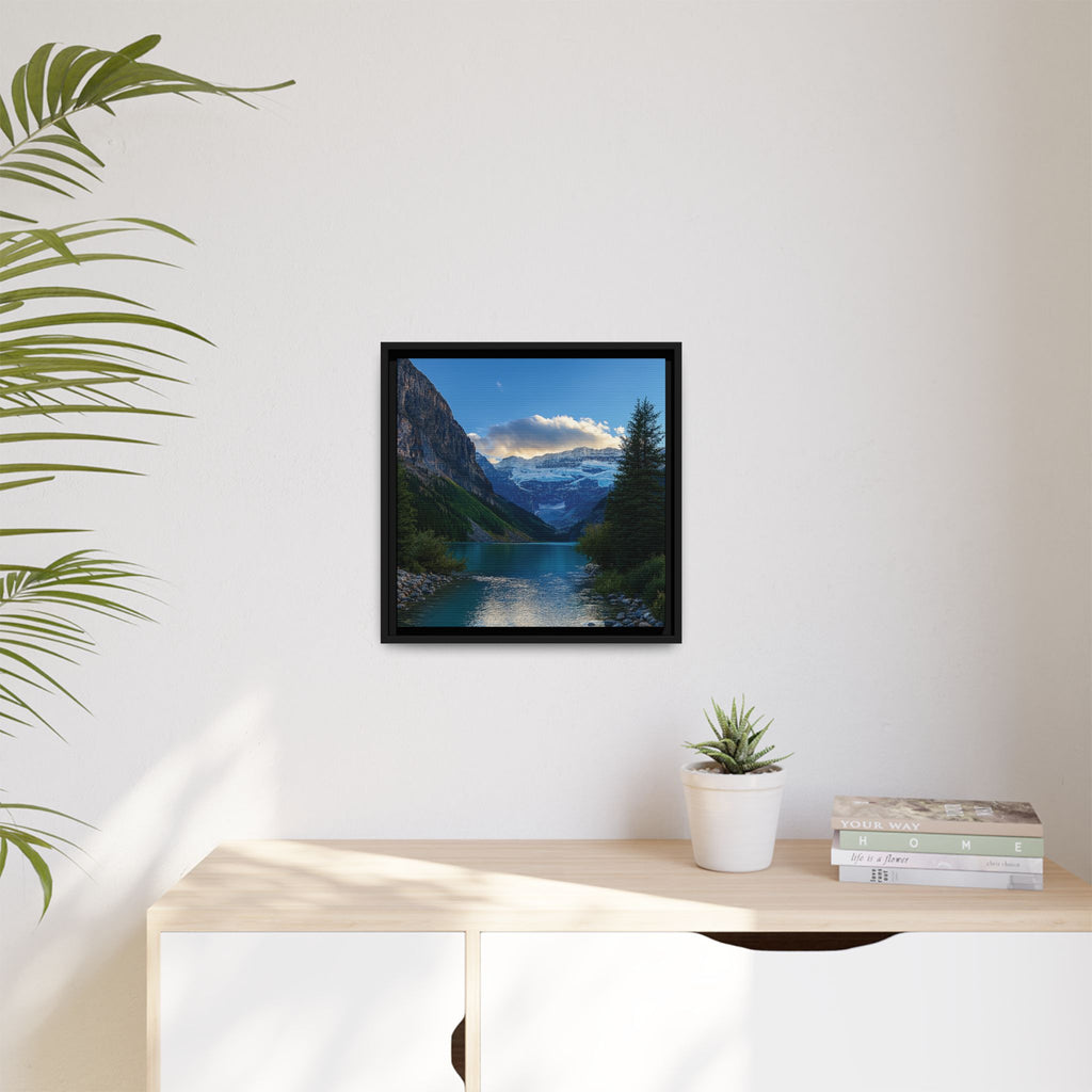 "Glacial Serenity" – Framed Canvas Print