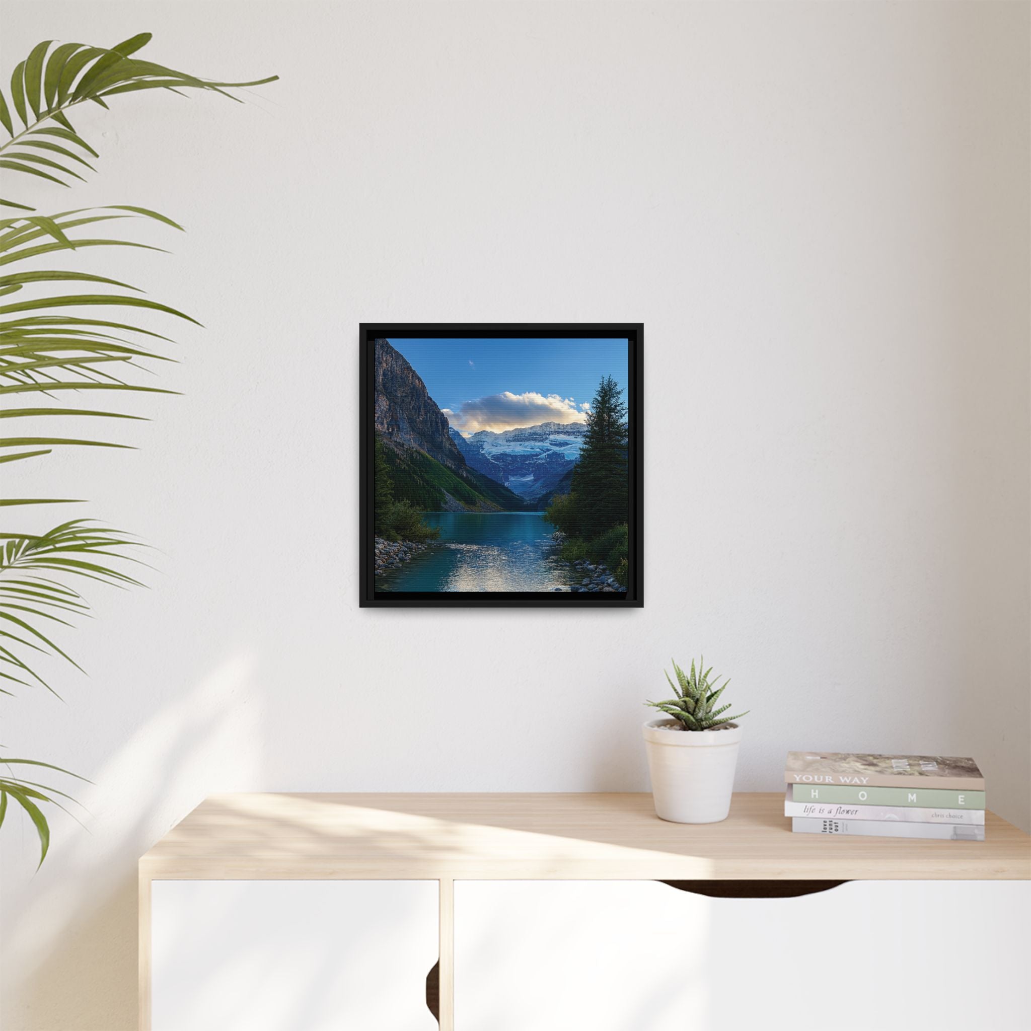 "Glacial Serenity" – Framed Canvas Print