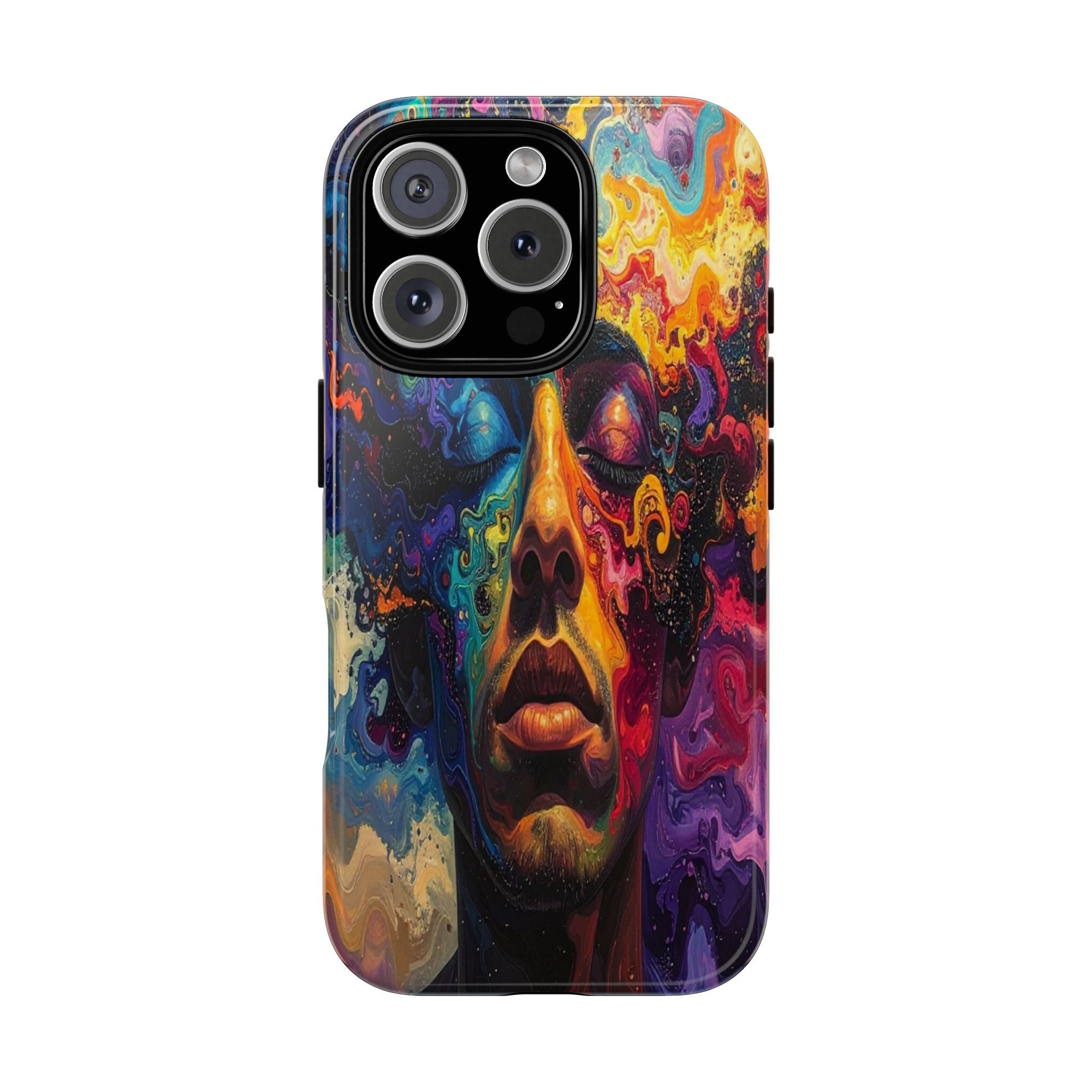 Psyche Unbound: Chromatic Consciousness, Digital Portrait Exploration - L’Art Suprême Phone Case