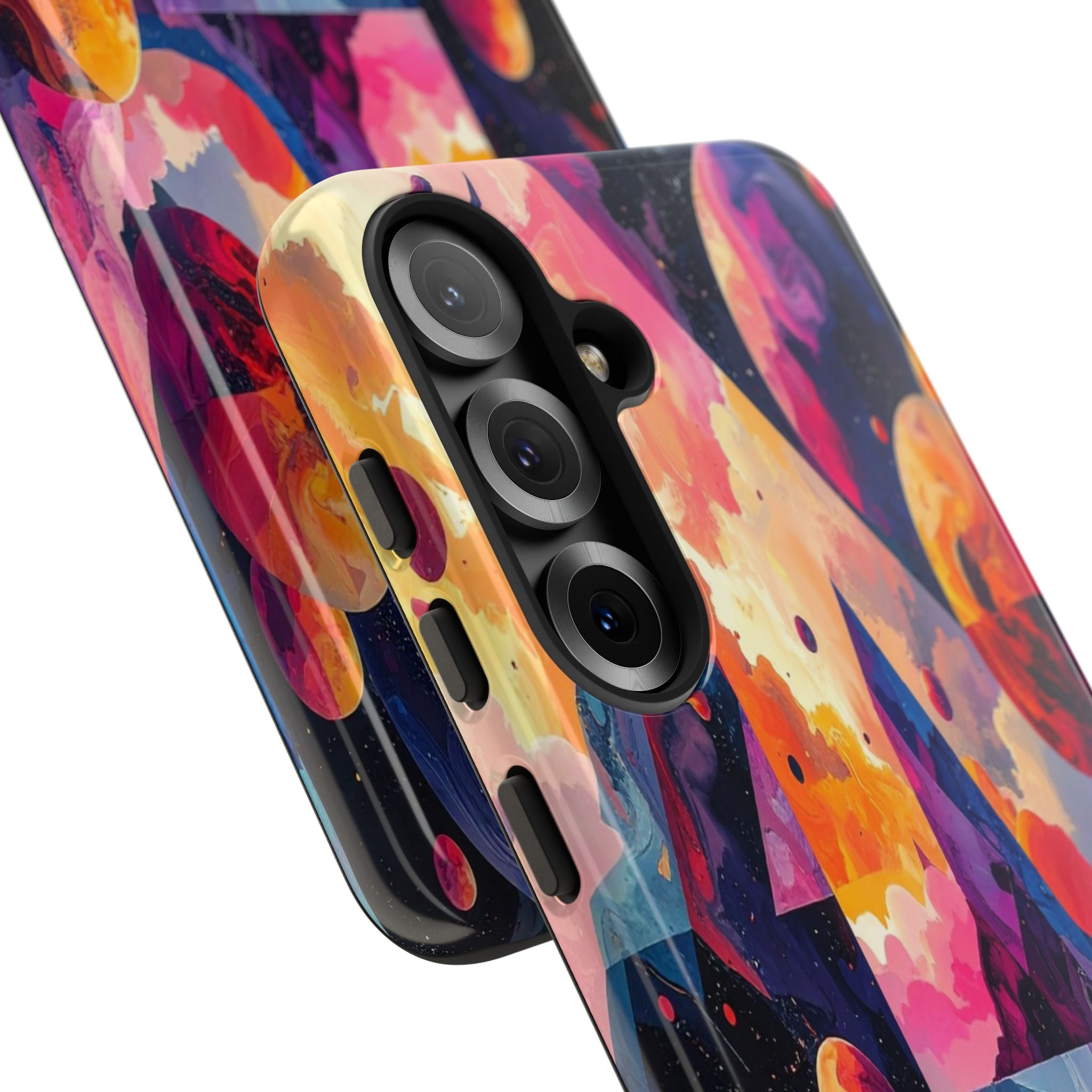 Cosmic Geometrica: Floating Spheres of Abstraction, Digital Dreamscape Dimensions - L’Art Suprême Phone Case
