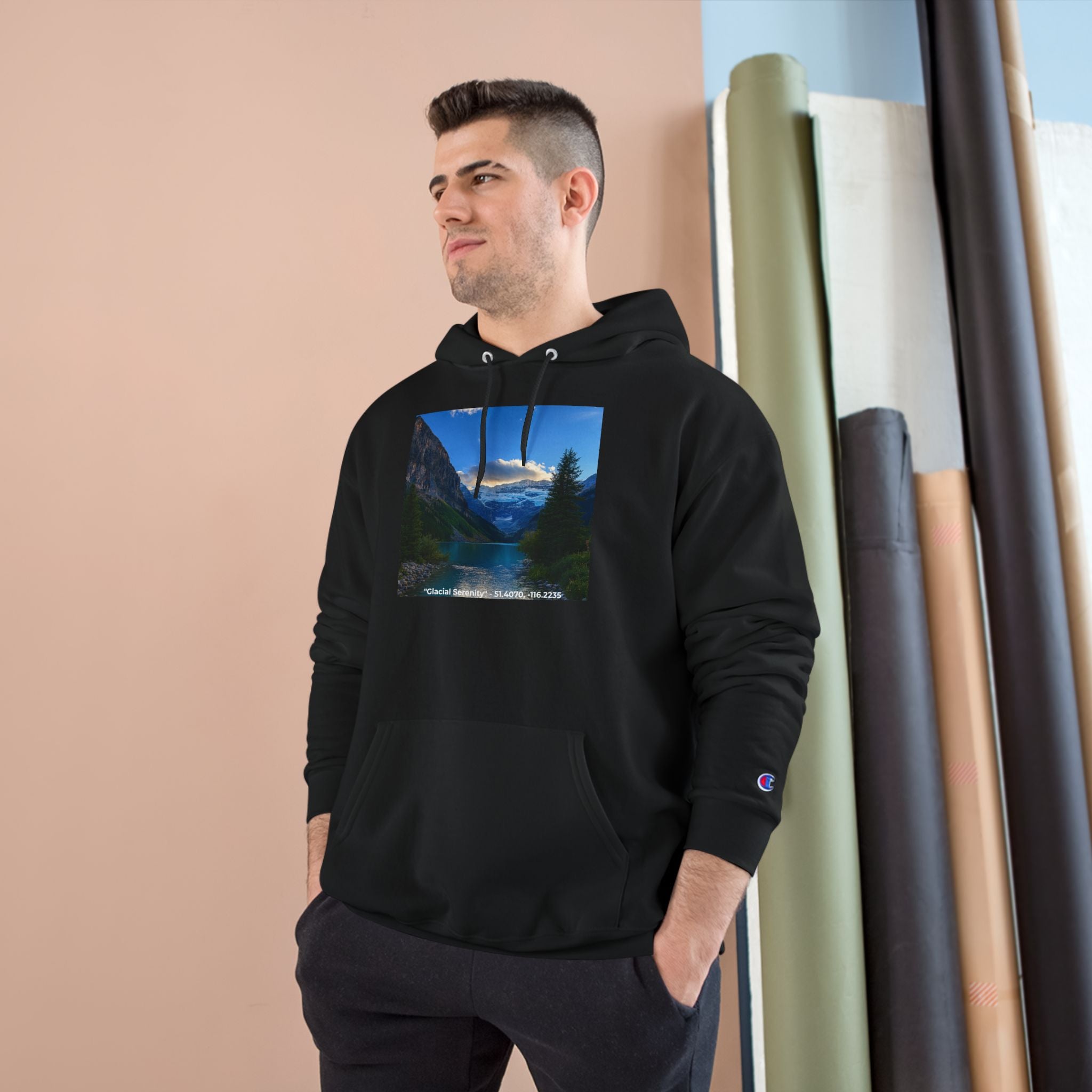 "Glacial Serenity" – Champion Hoodie