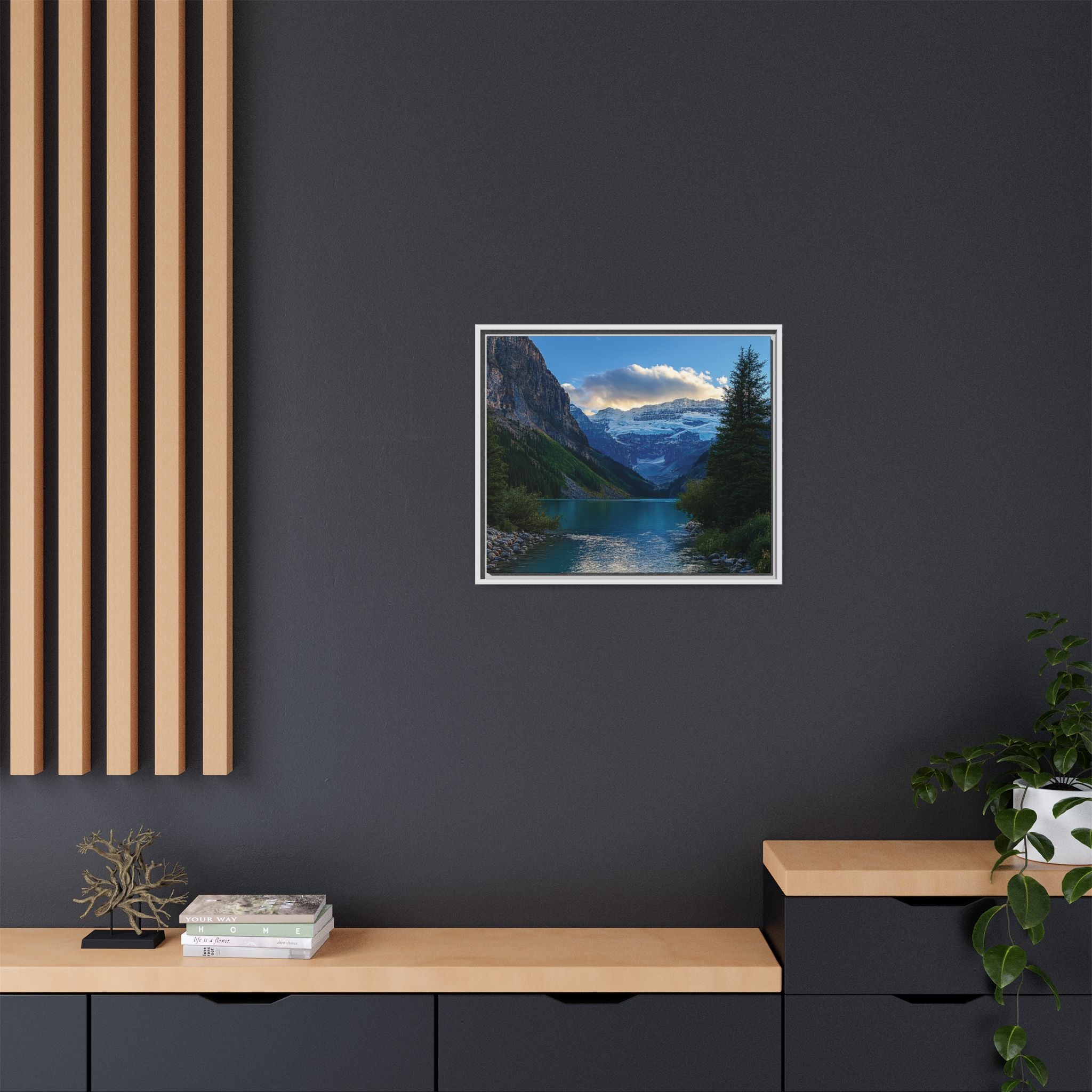 "Glacial Serenity" – Framed Canvas Print
